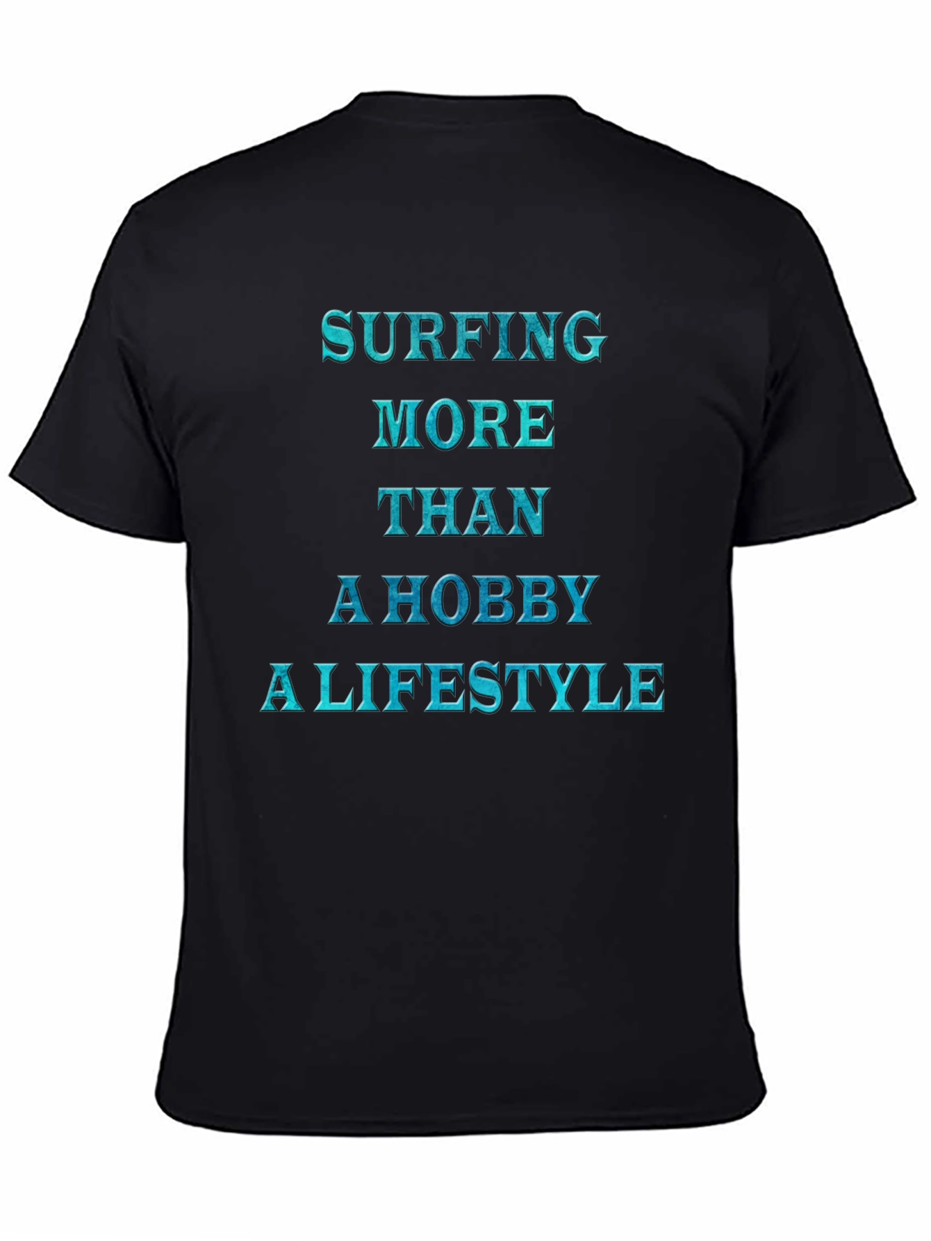 Surfing Lifestyle Graphic Tee - Mens Black T-Shirt