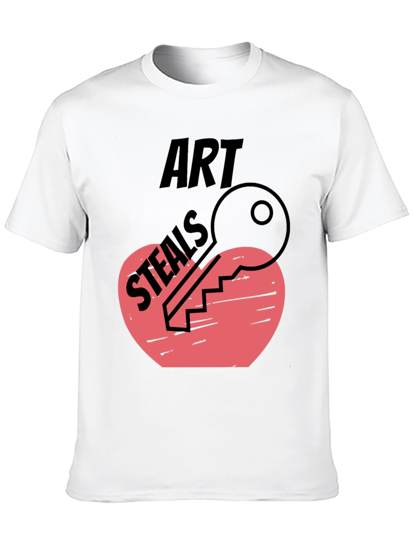 Art Steals Heart Key Graphic Tee