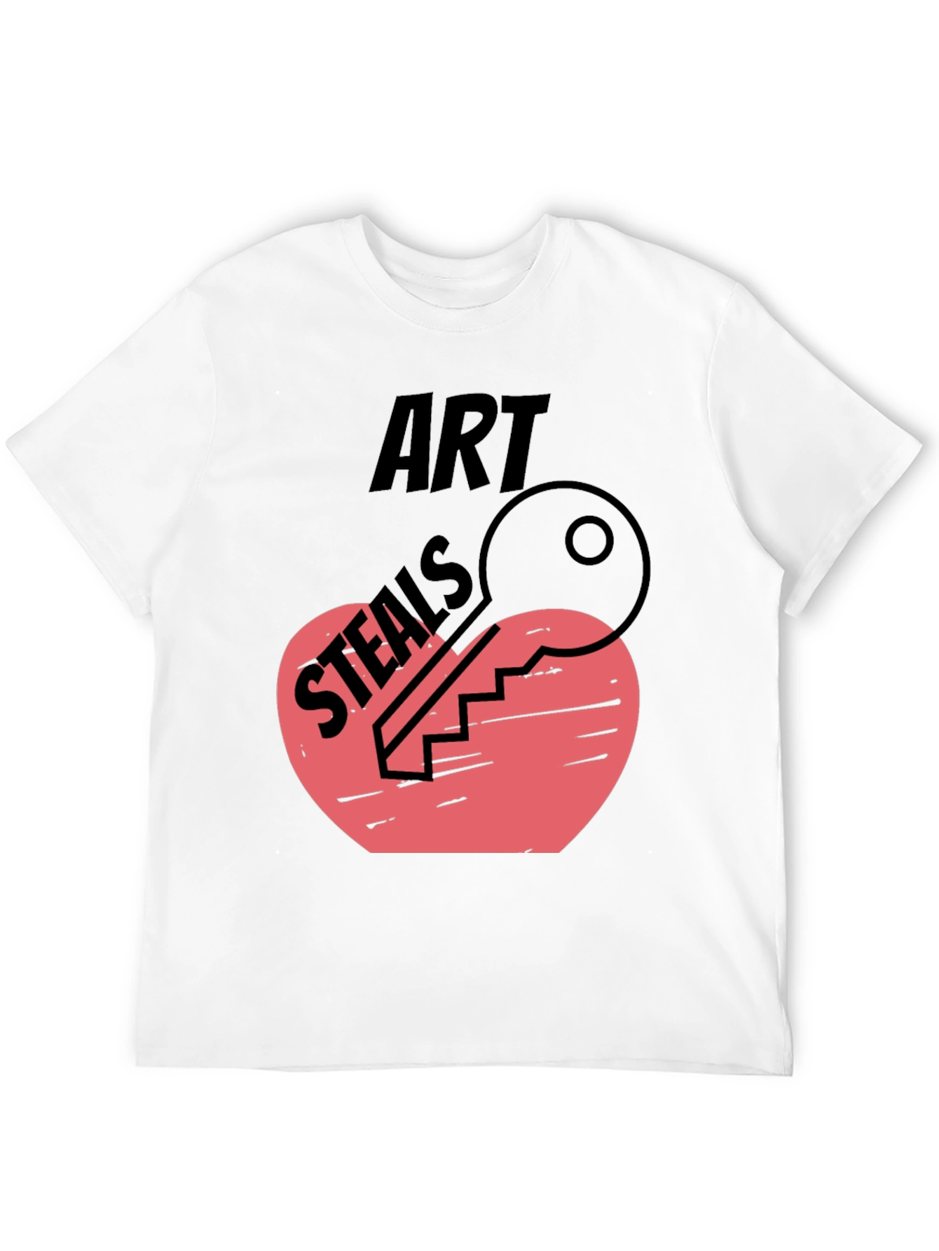 Art Steals Heart Key Graphic Tee
