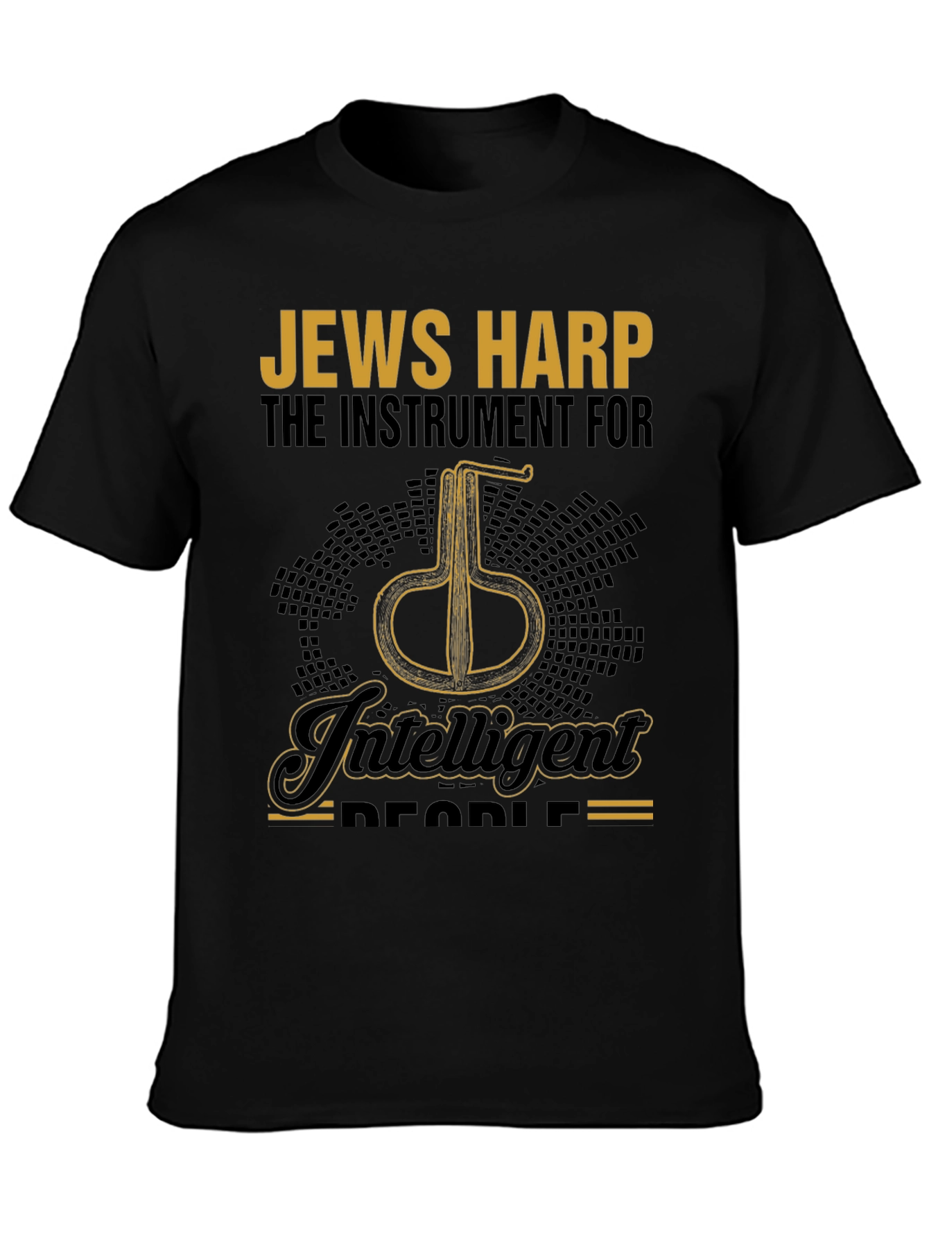 Intelligent Jews Harp Instrument Black T-Shirt
