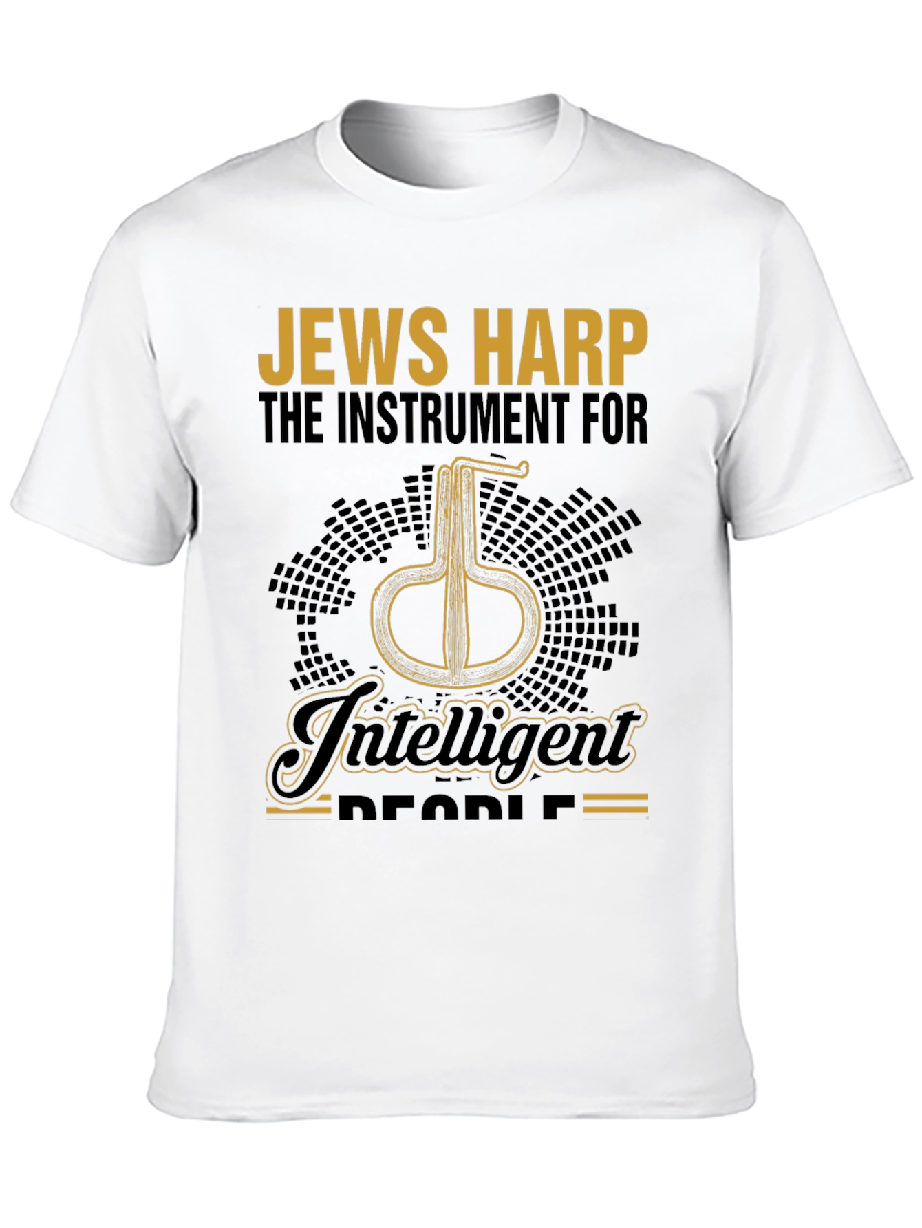 Intelligent Jews Harp Instrument Black T-Shirt
