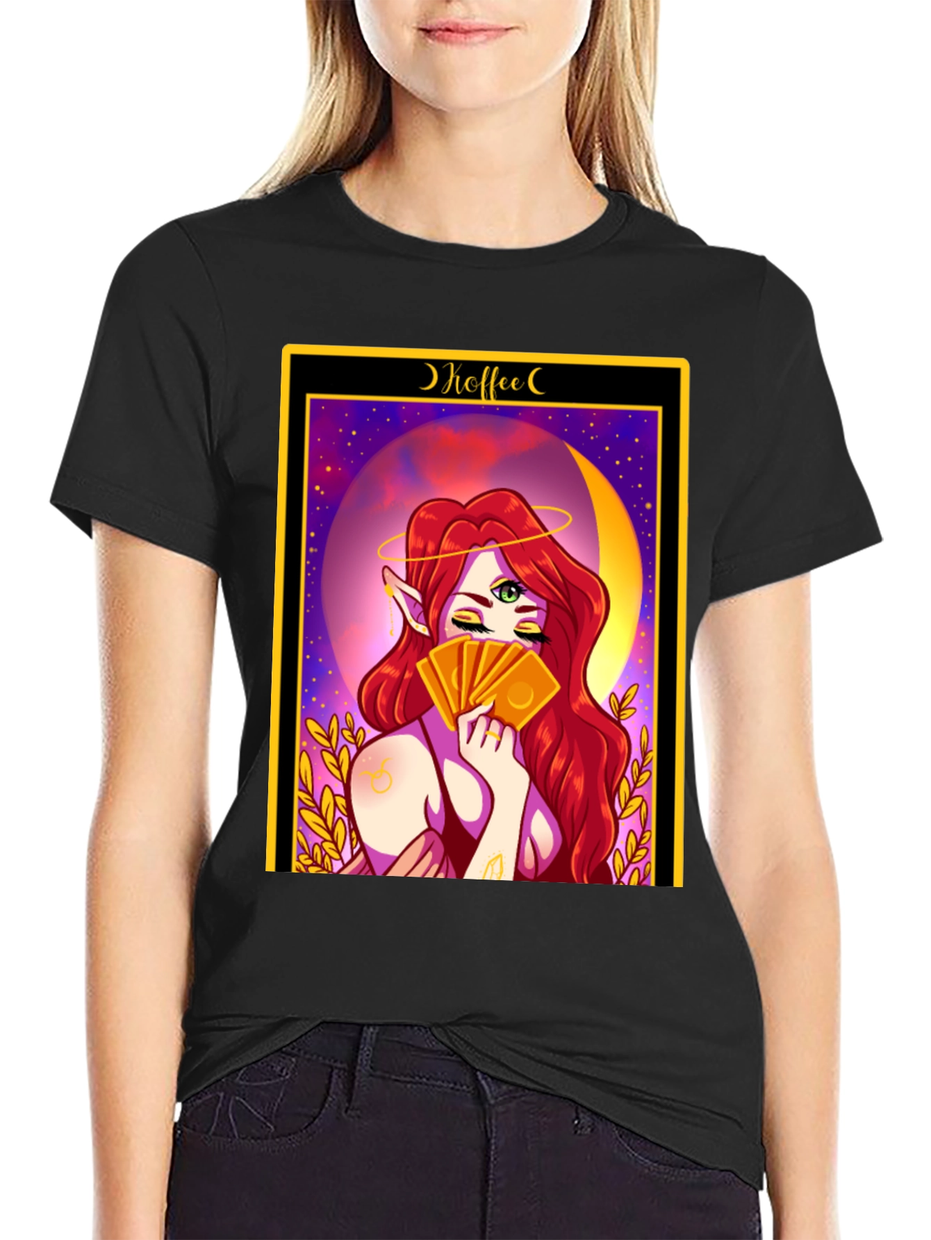 Mystic Tarot Card T-Shirt - Coffee Reading
