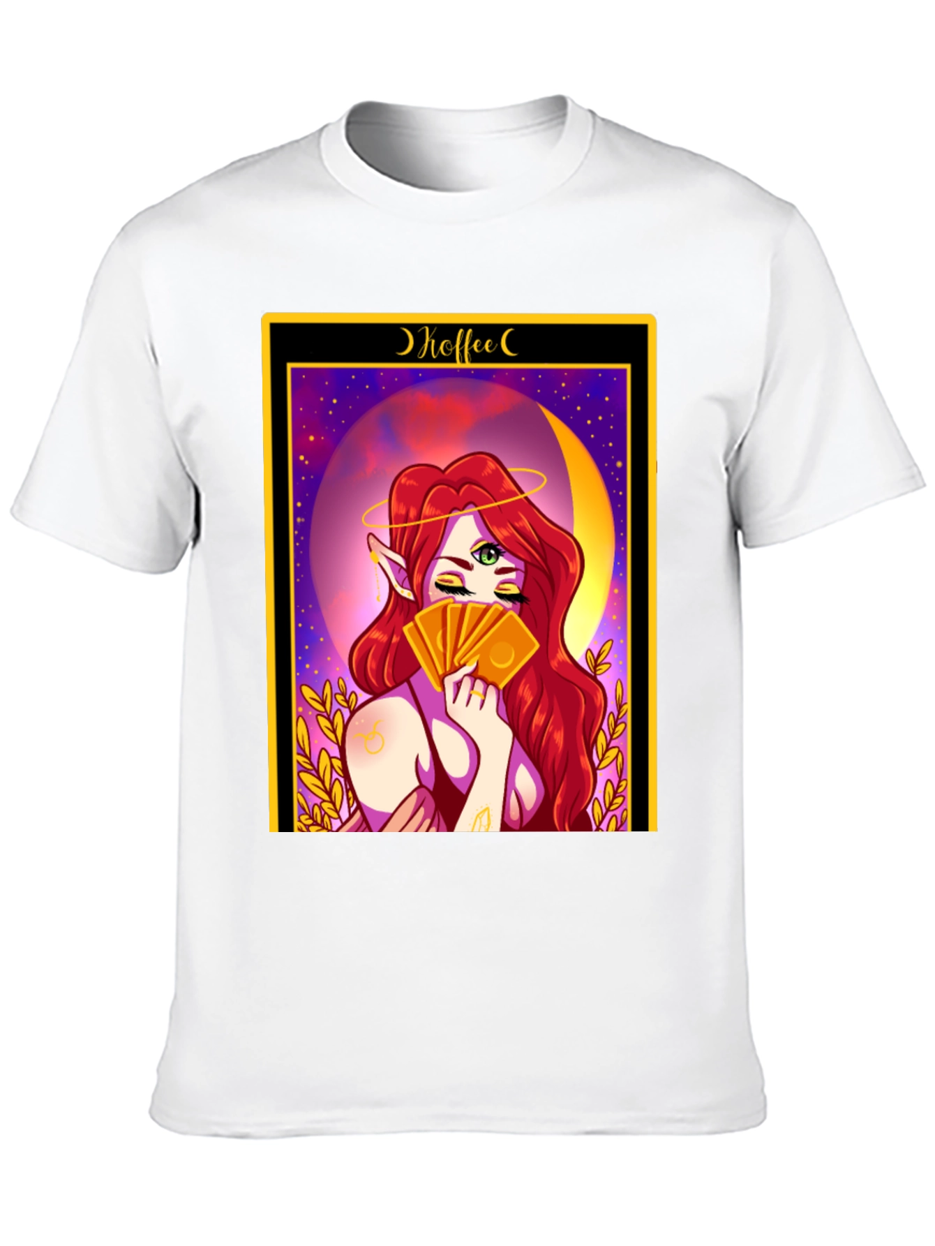 Mystic Tarot Card T-Shirt - Coffee Reading