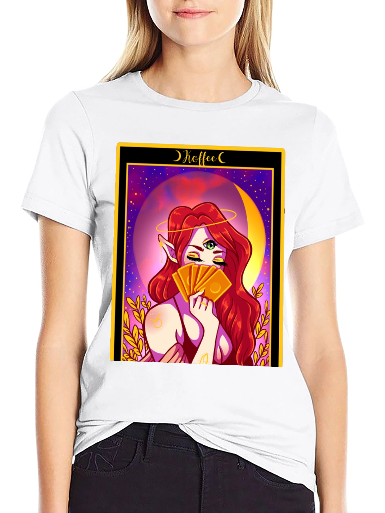 Mystic Tarot Card T-Shirt - Coffee Reading