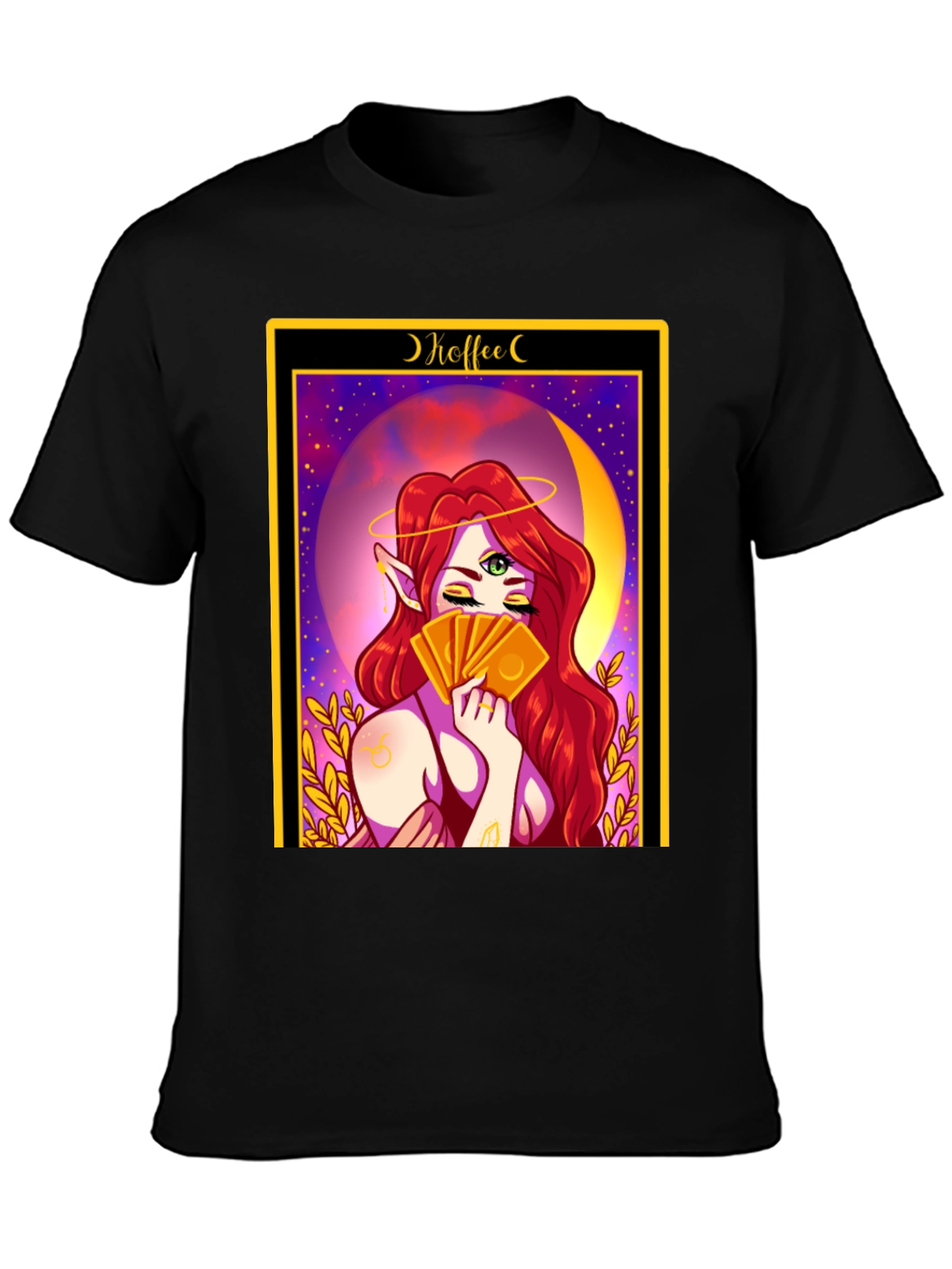 Mystic Tarot Card T-Shirt - Coffee Reading
