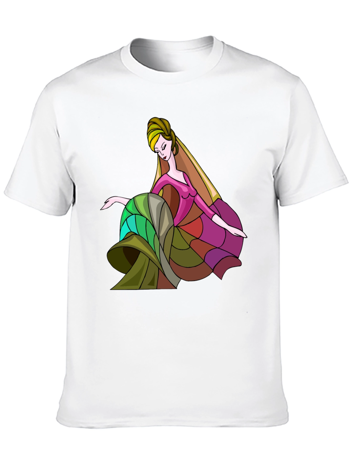 Stylish Graphic Tee: Abstract Dancer Design