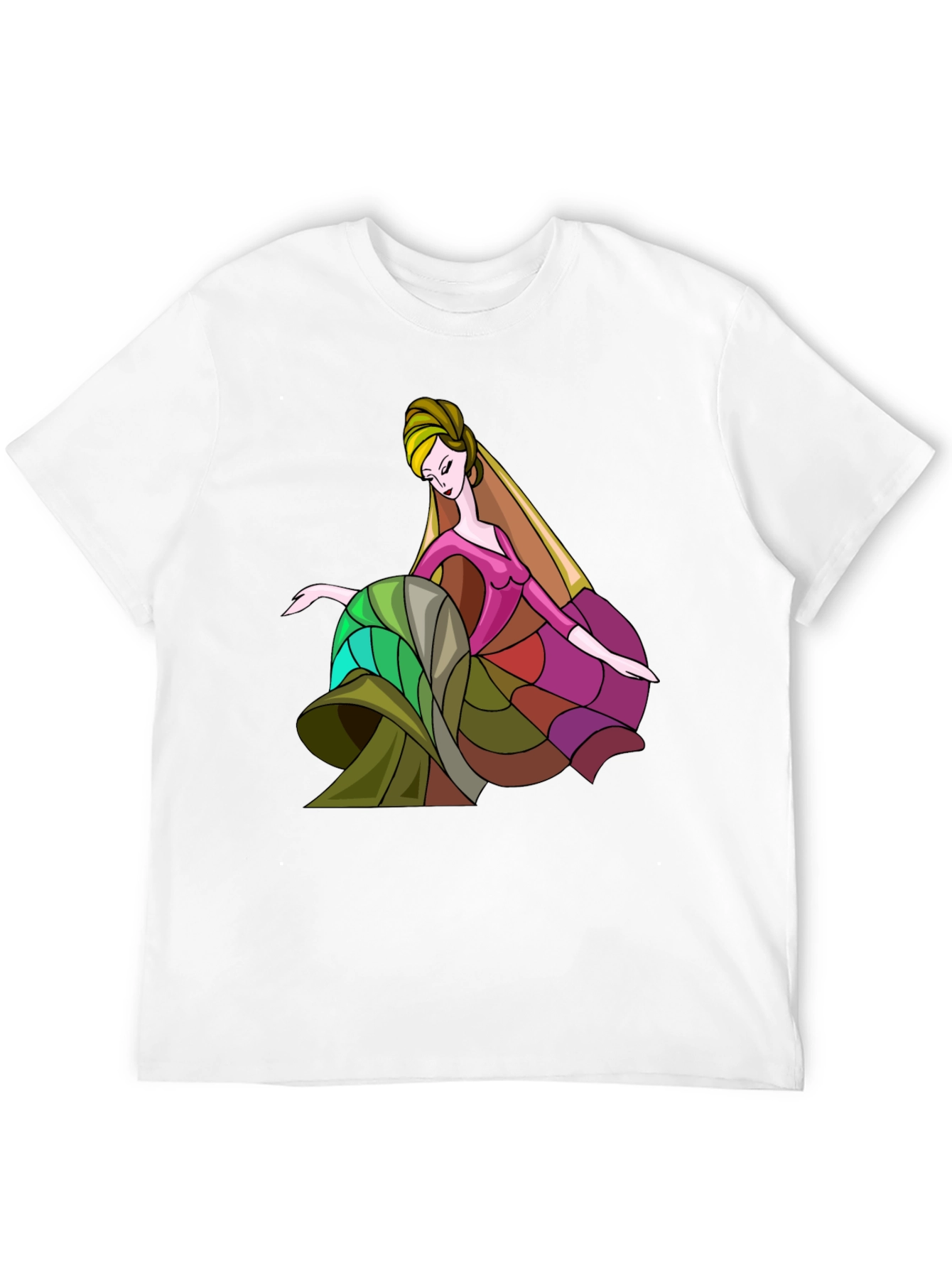 Stylish Graphic Tee: Abstract Dancer Design