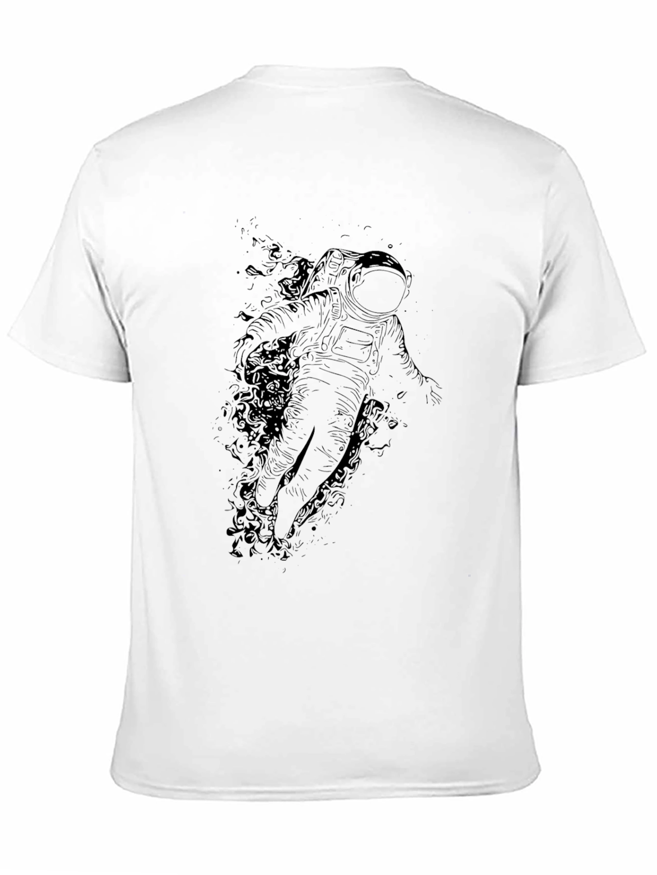 Astronaut Graphic Print Black T-Shirt