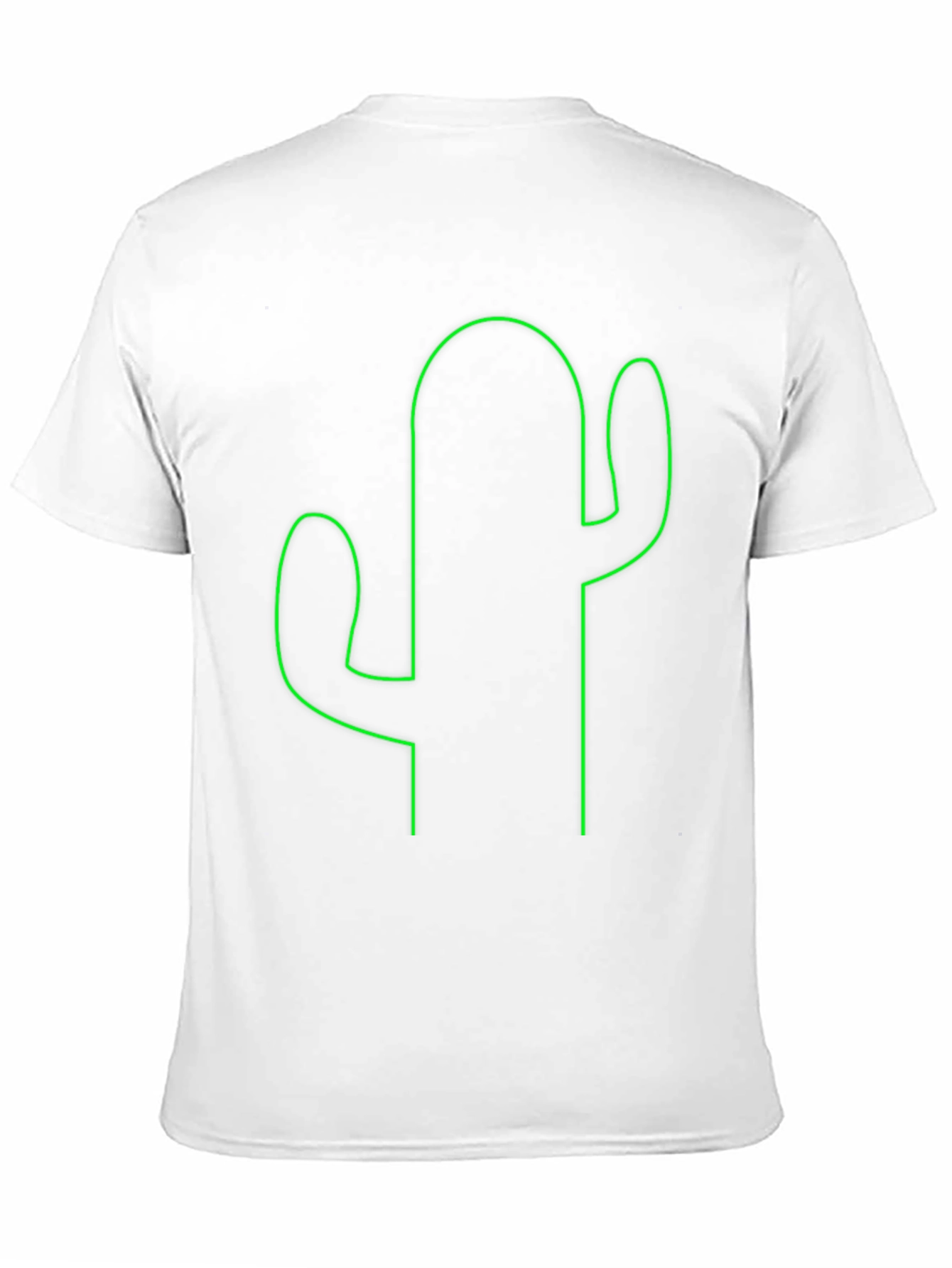 Cactus Outline Graphic Tee - Soft Black T-Shirt
