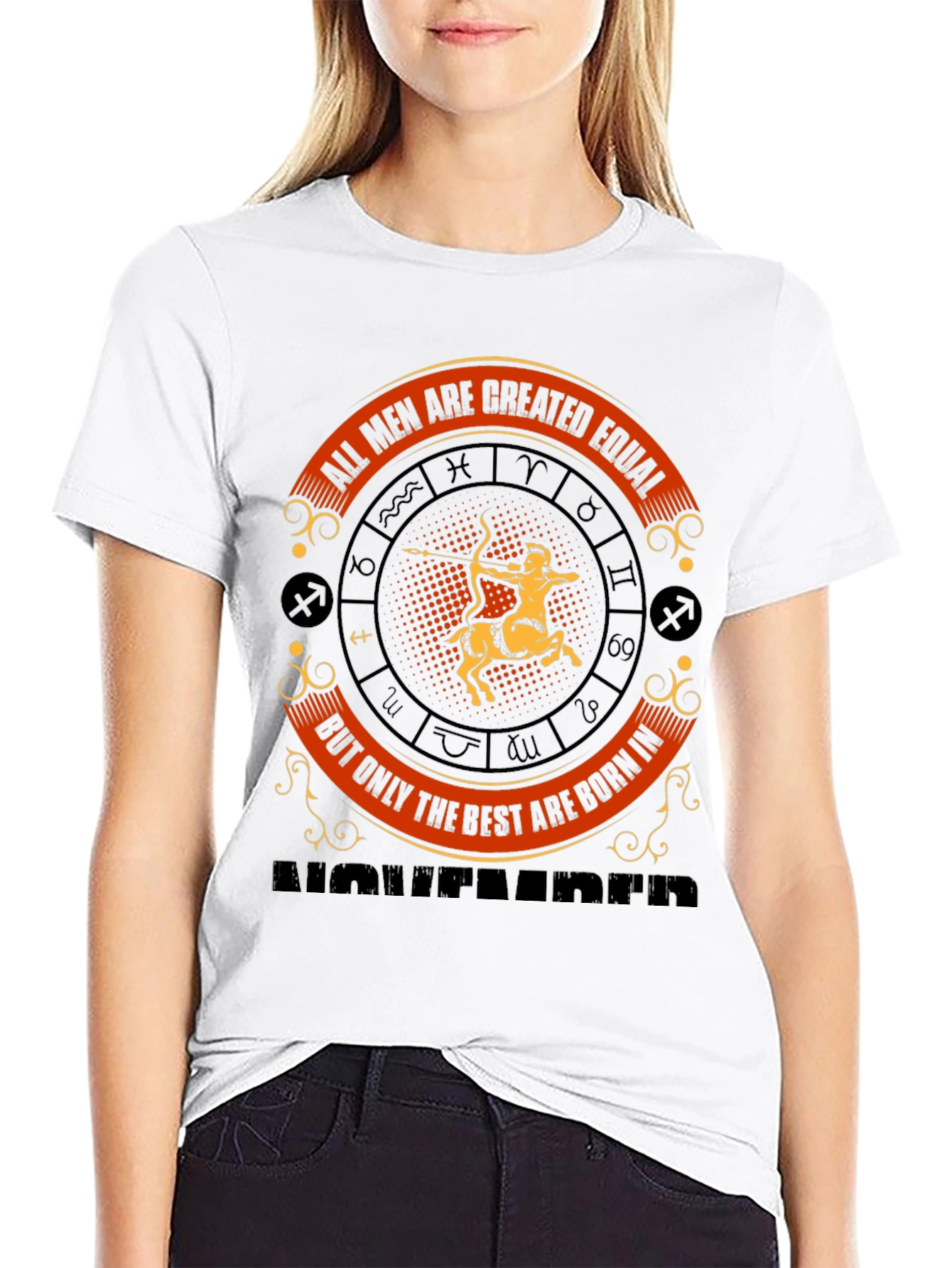 Mens Sagittarius Zodiac November Birthday T-Shirt