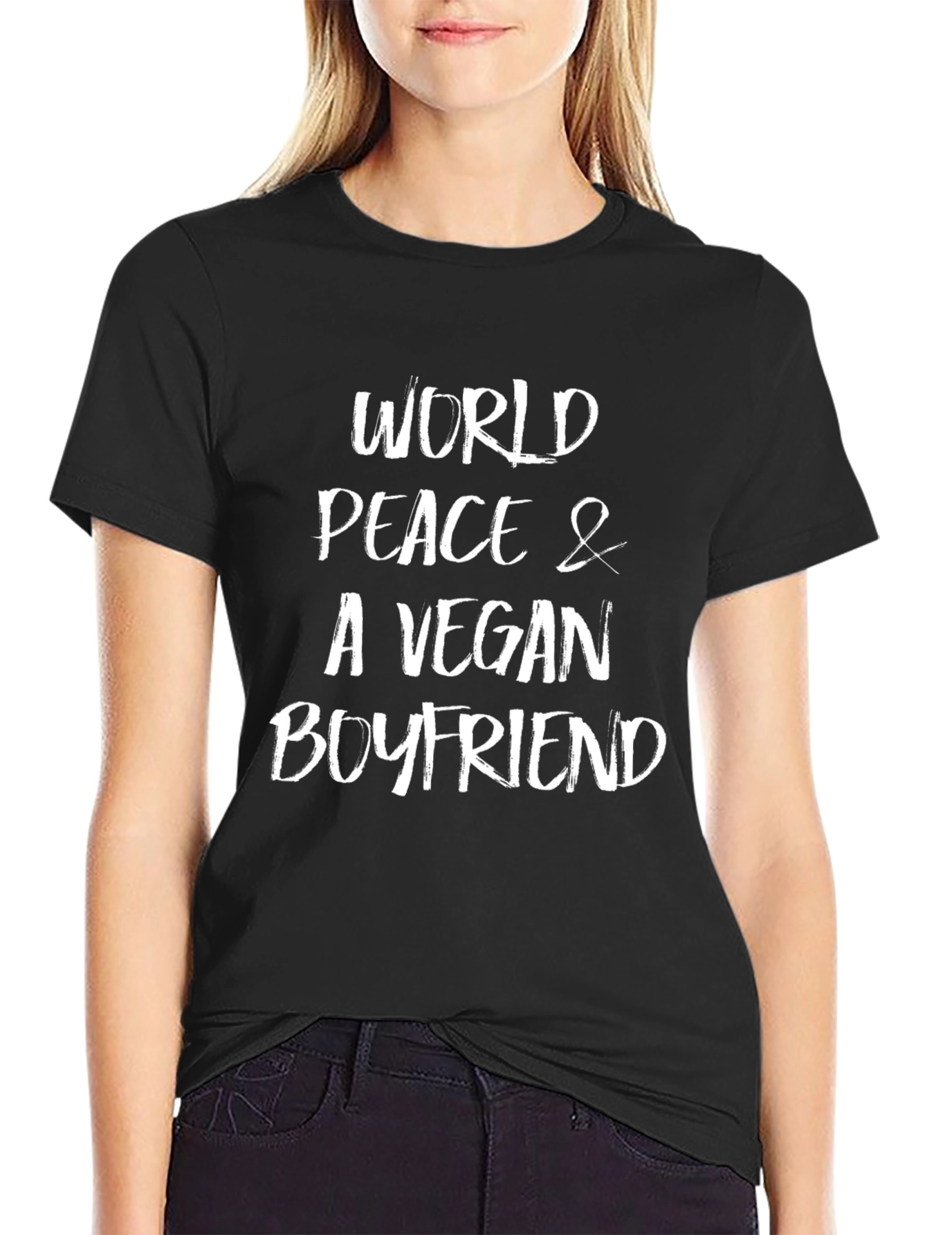 Vegan Boyfriend T-Shirt: World Peace