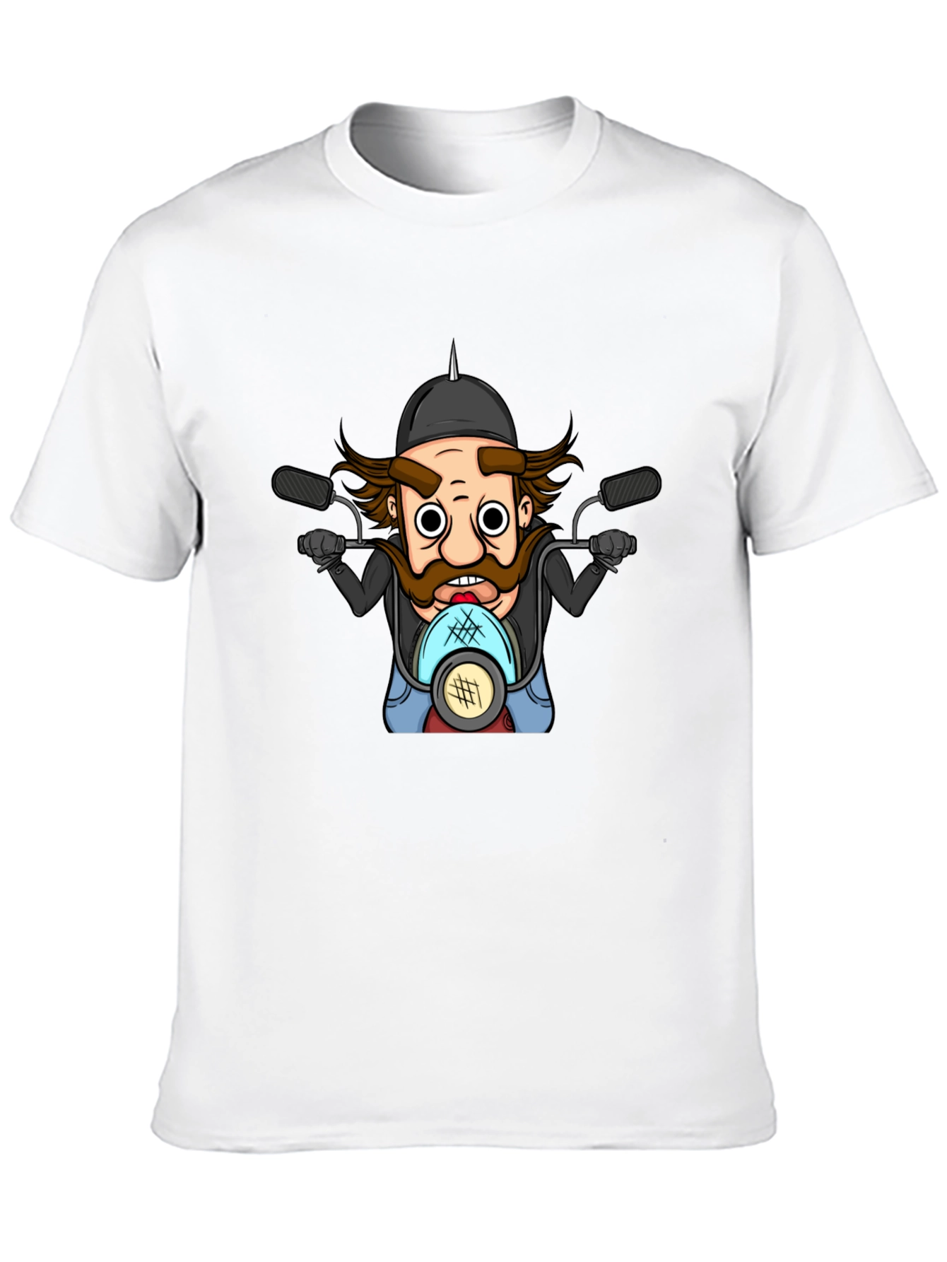 Biker Cartoon T-Shirt - Ride in Style!