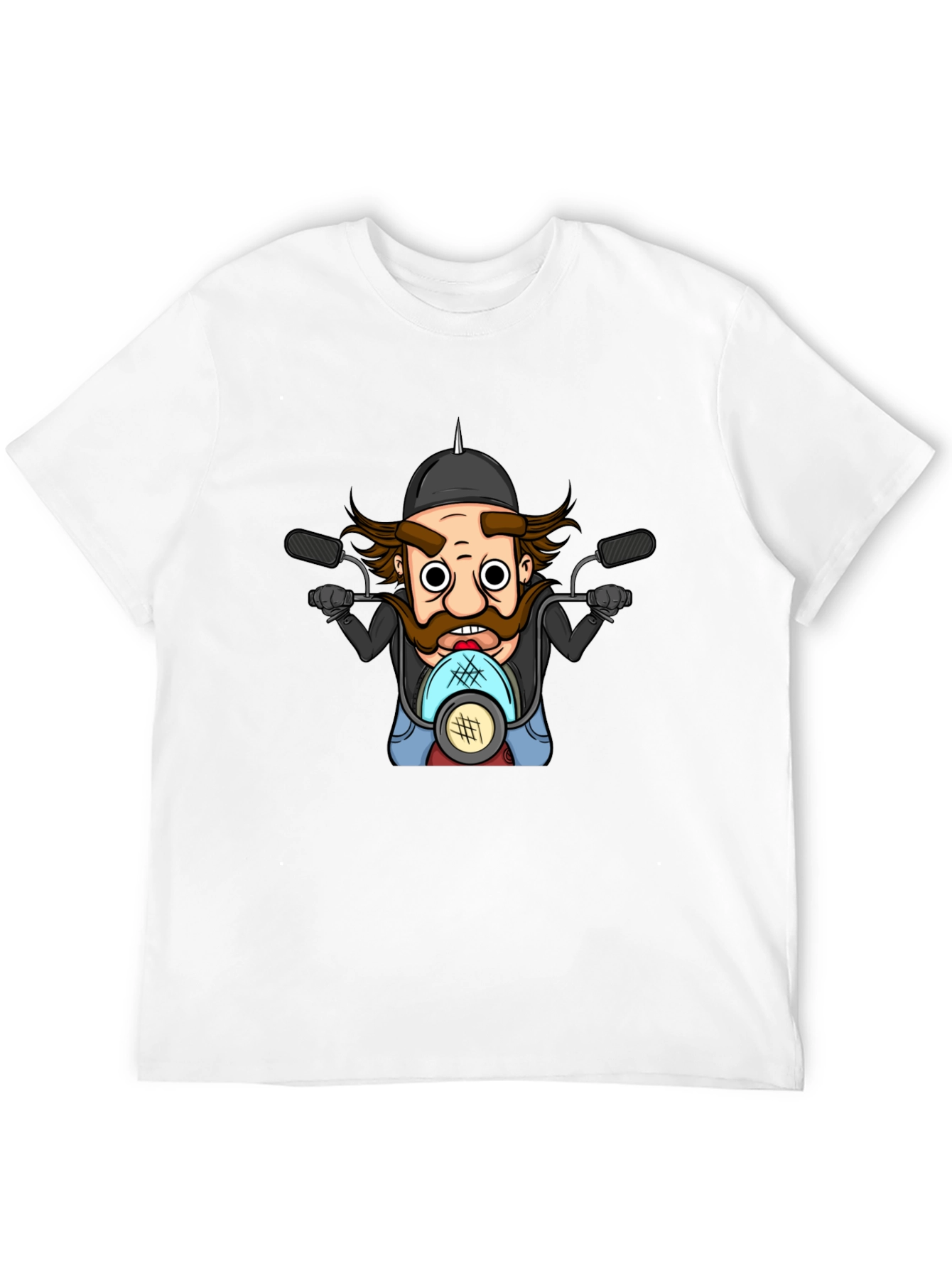 Biker Cartoon T-Shirt - Ride in Style!
