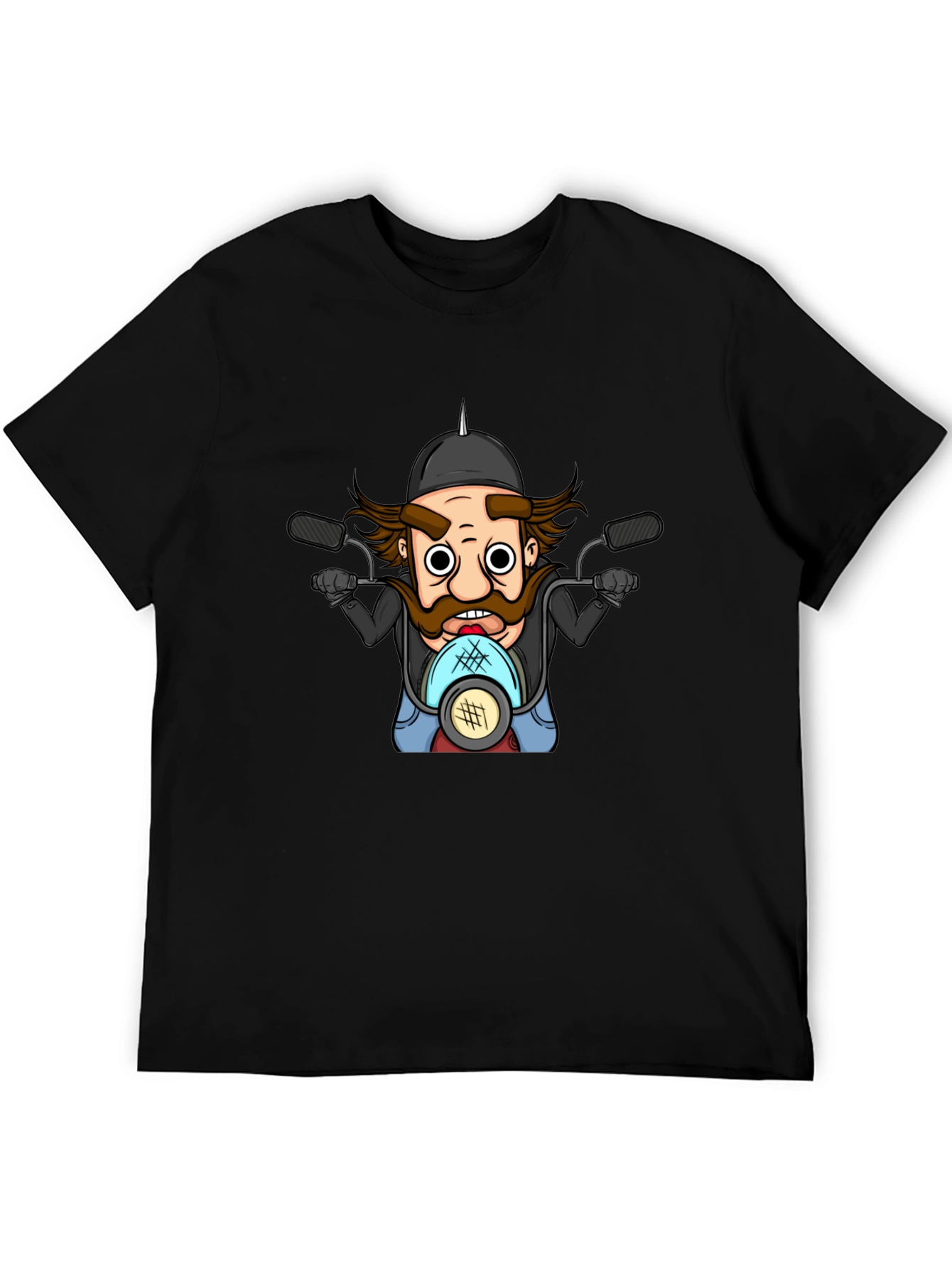Biker Cartoon T-Shirt - Ride in Style!