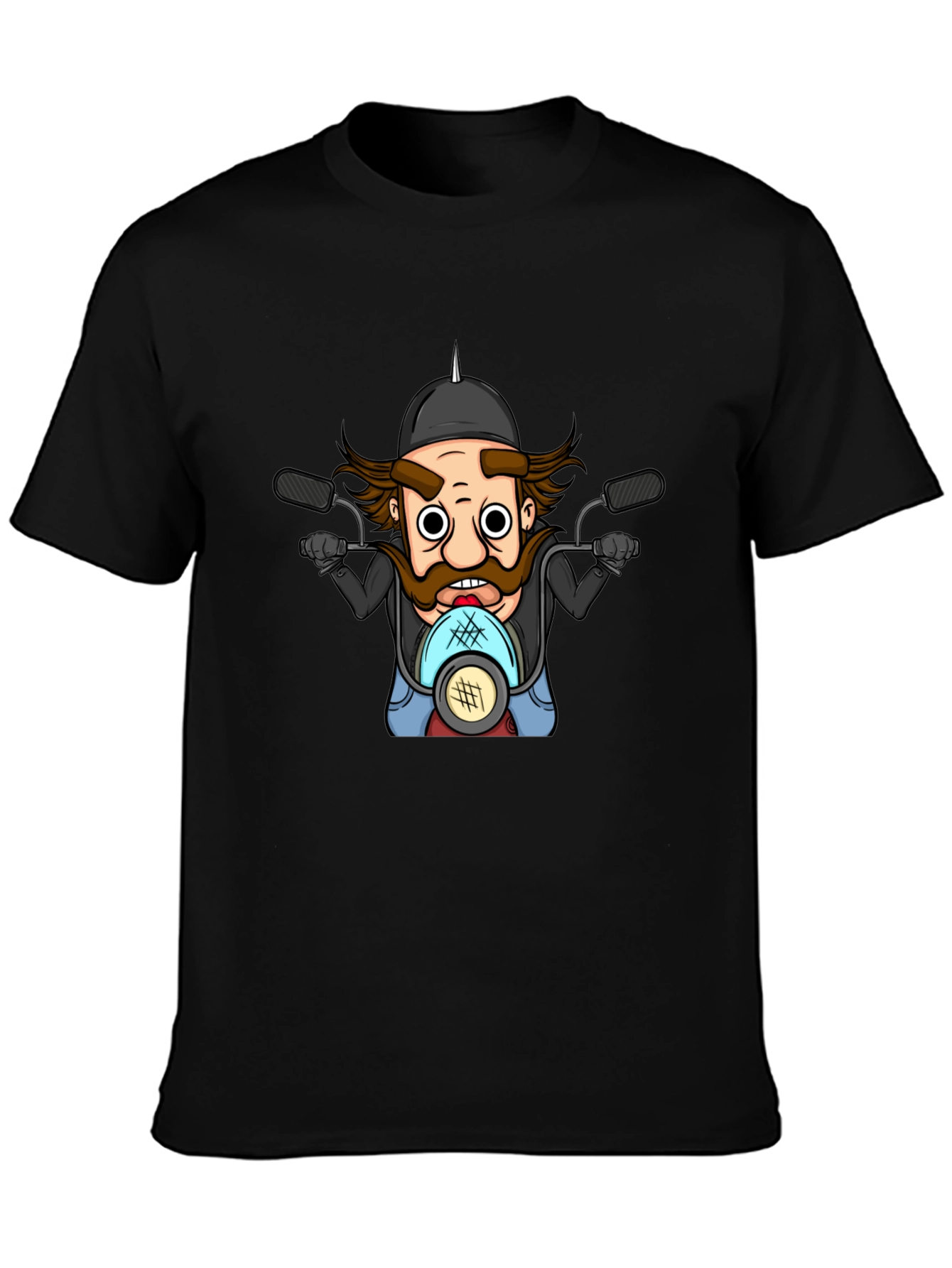 Biker Cartoon T-Shirt - Ride in Style!