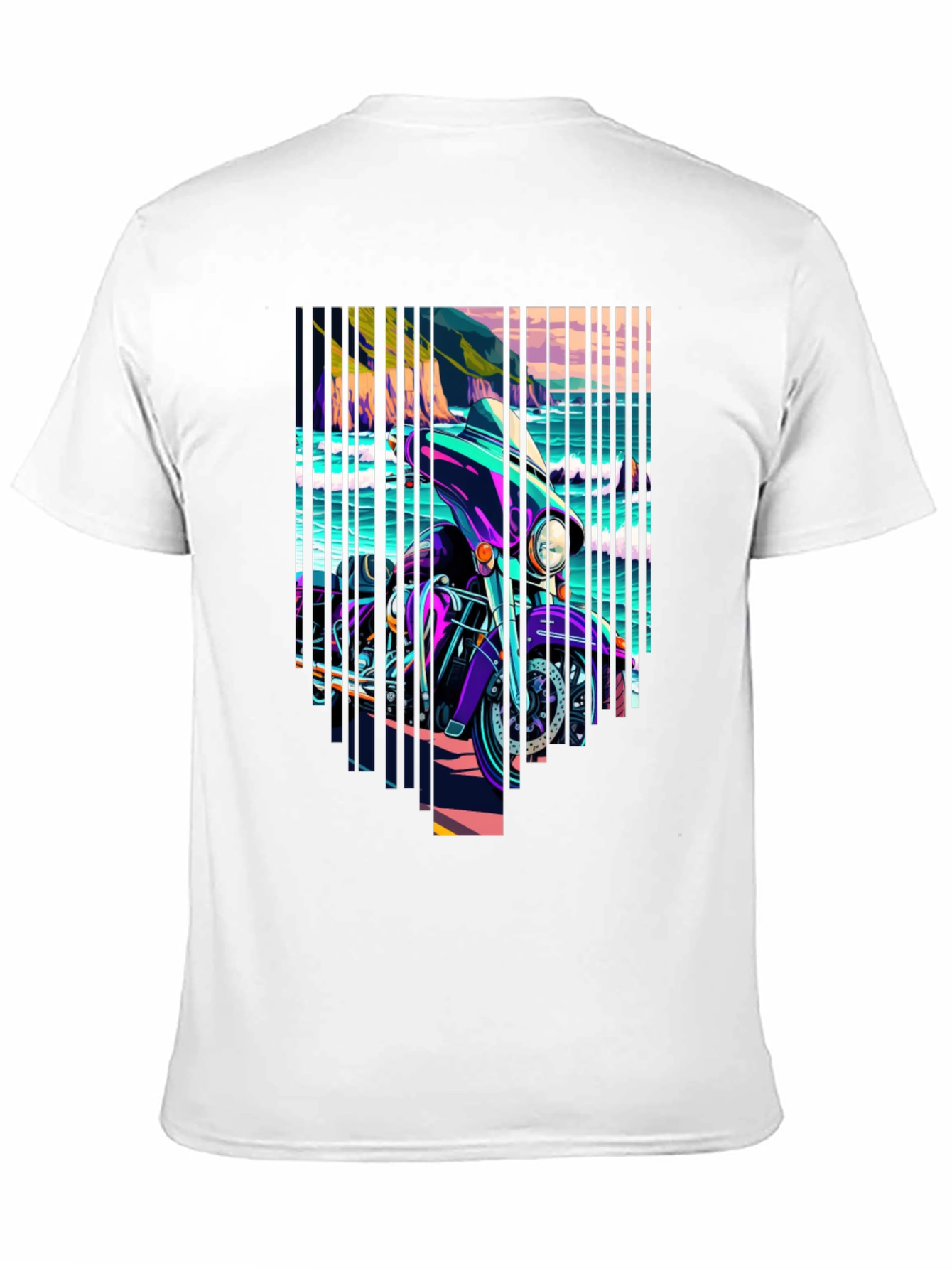 Motorcycle Graphic Tee - Coastal Ride Design