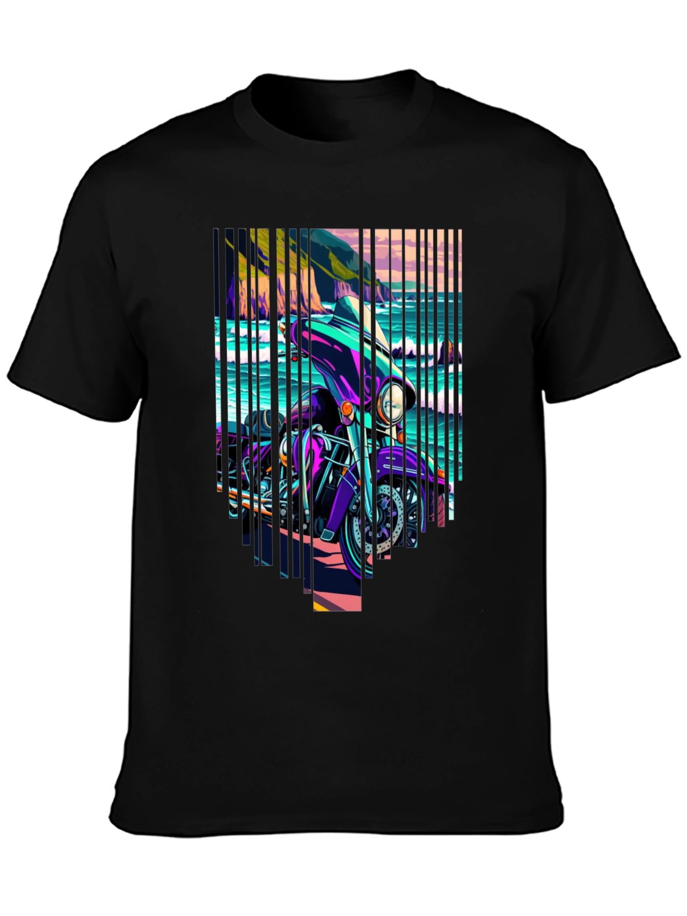 Motorcycle Graphic Tee - Coastal Ride Design