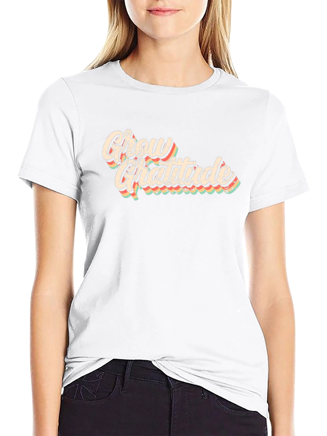 Grow Gratitude Graphic Tee - Black T-Shirt