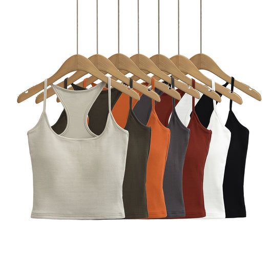 Sleeveless I-shaped vest