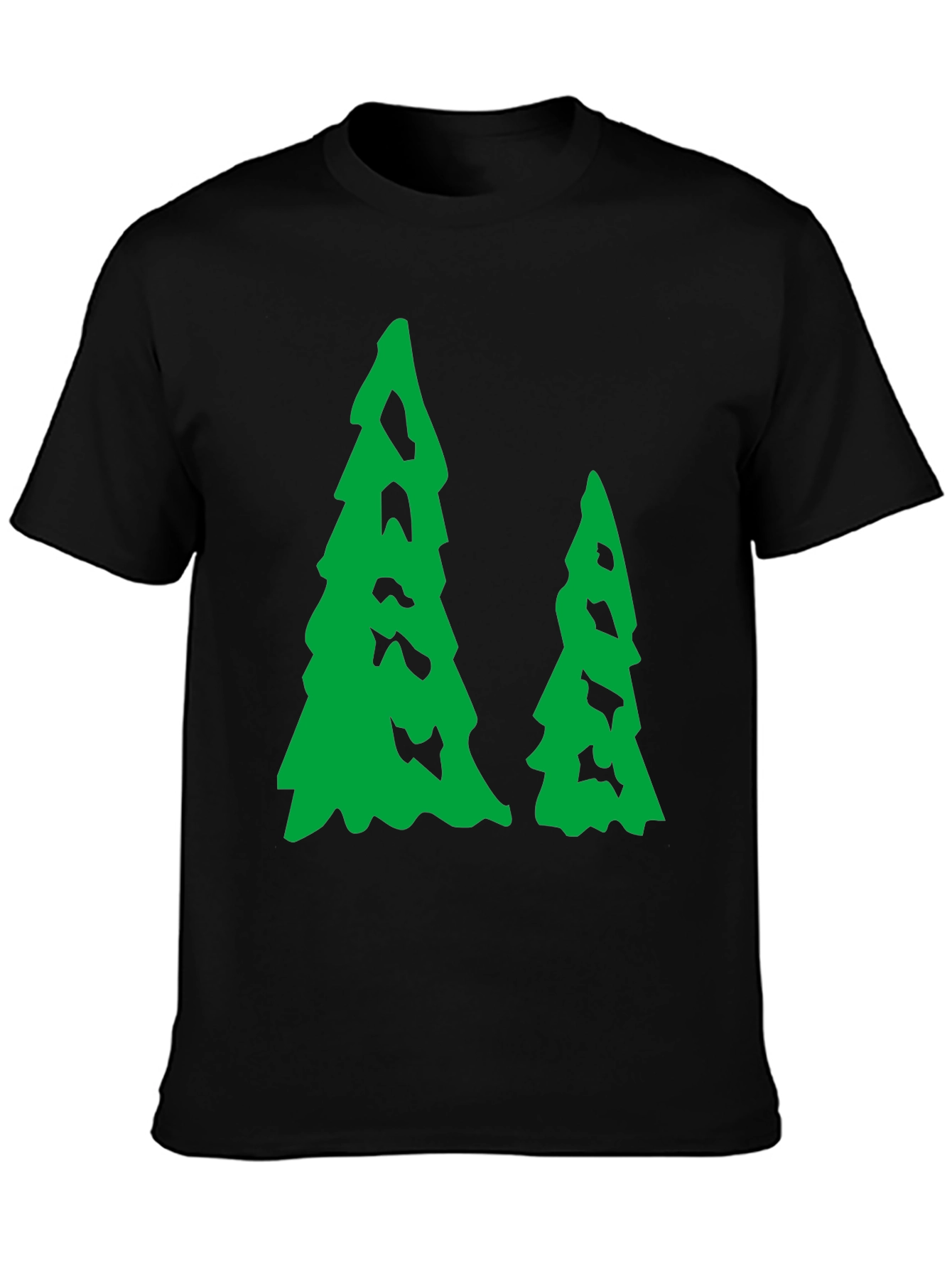 Evergreen Trees Black T-Shirt