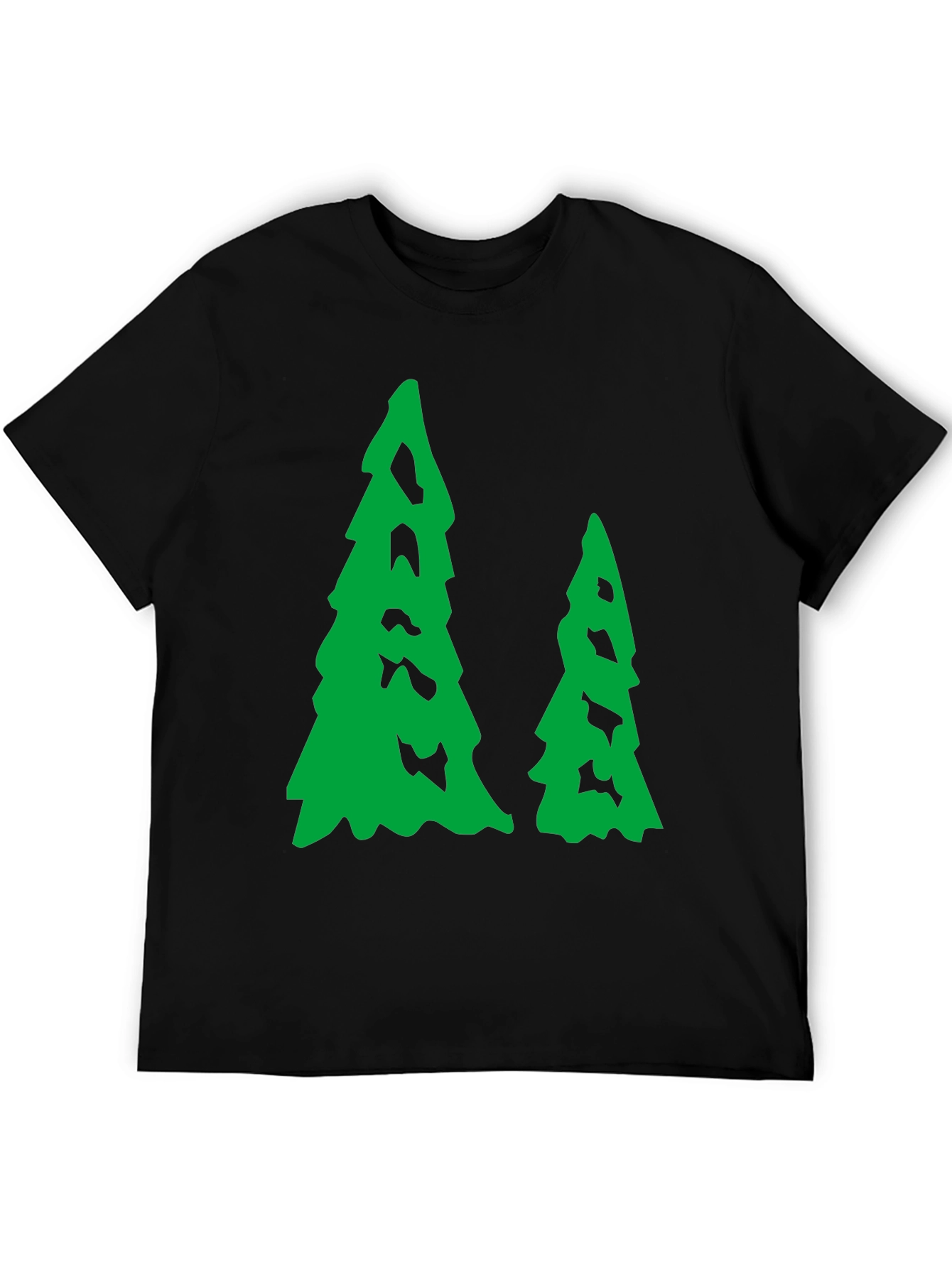 Evergreen Trees Black T-Shirt
