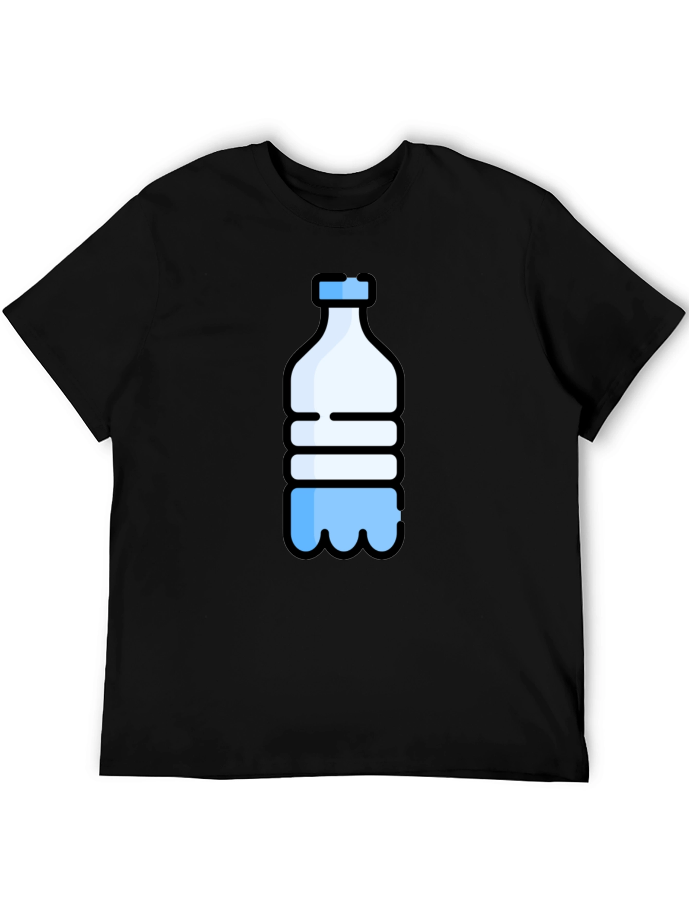 Water Bottle Graphic Tee - Black
