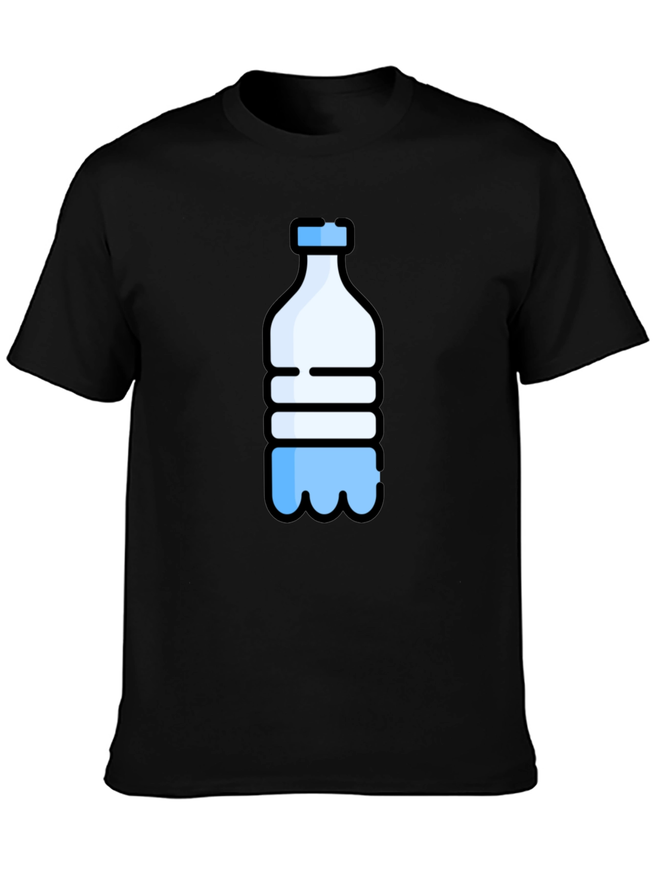 Water Bottle Graphic Tee - Black