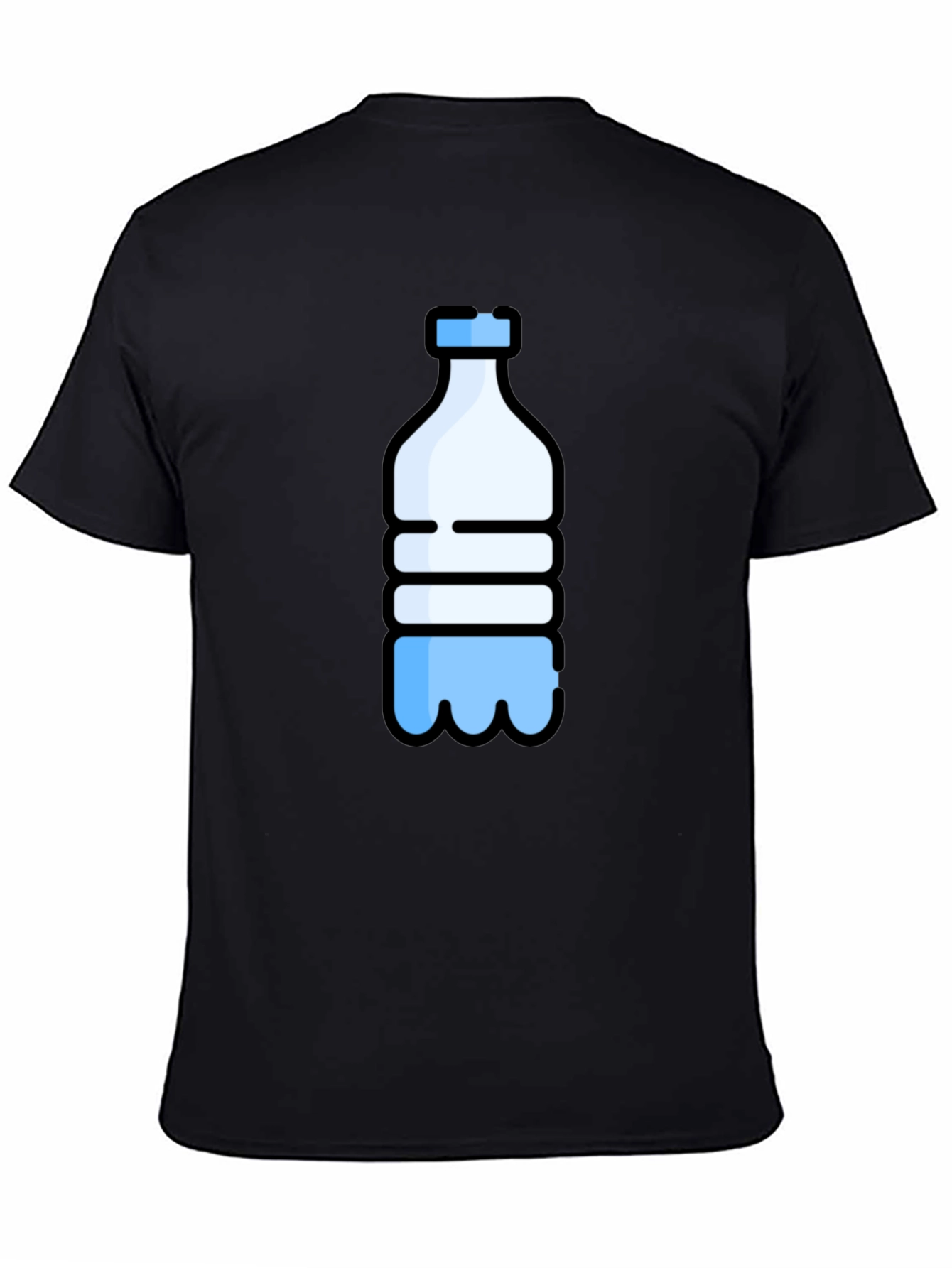Water Bottle Graphic Tee - Black