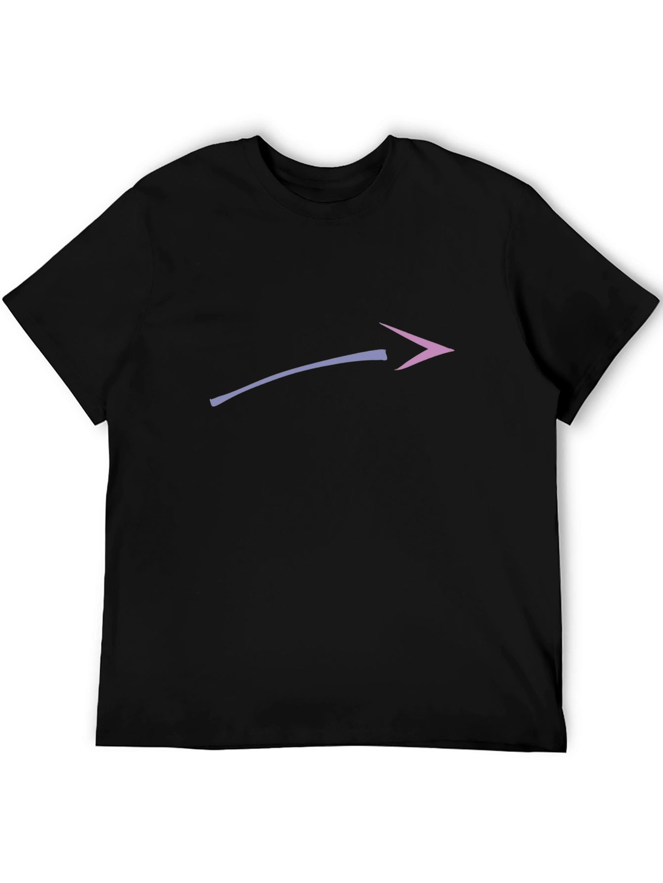 Mens Black T-Shirt with Arrow Graphic