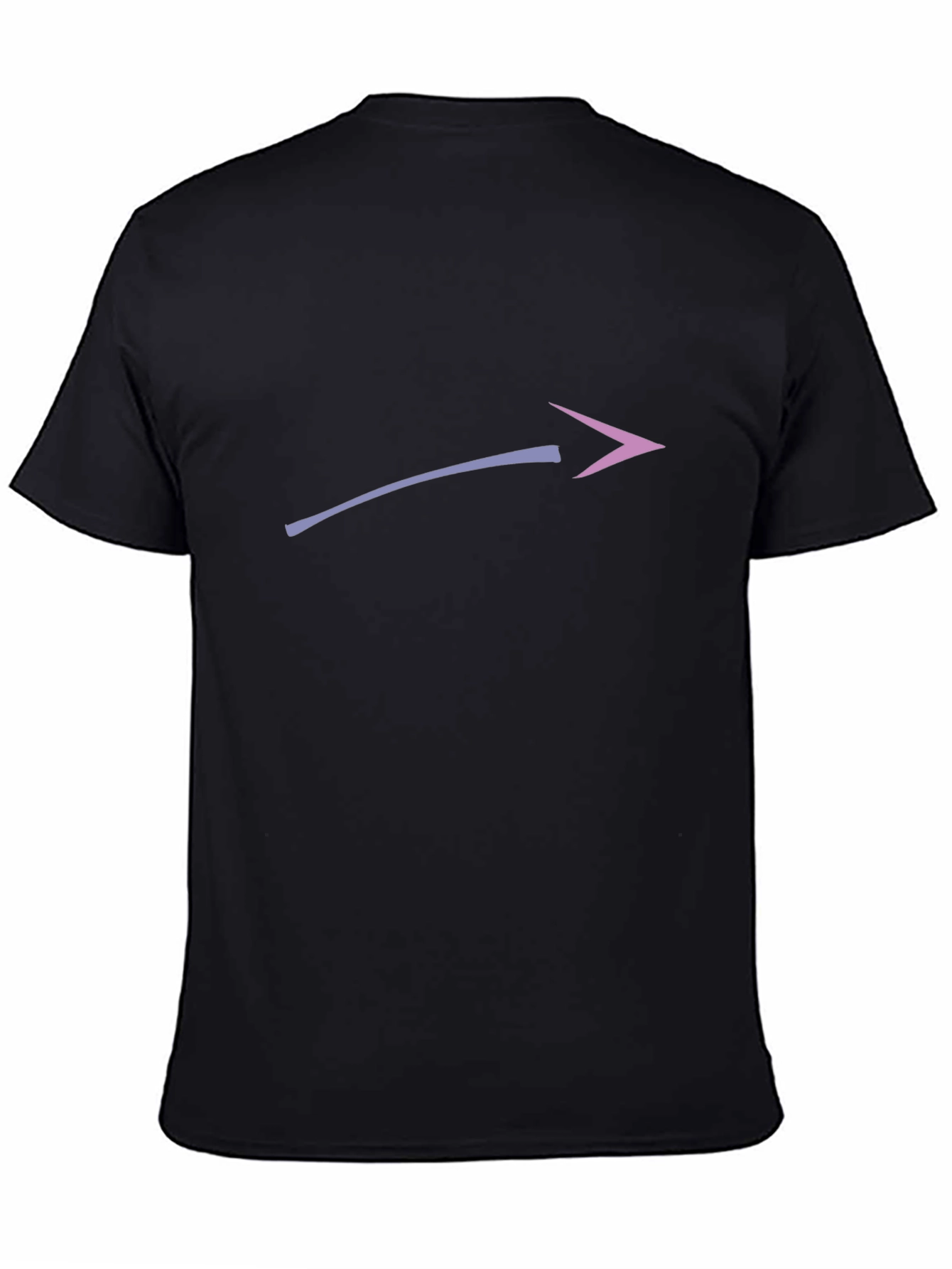 Mens Black T-Shirt with Arrow Graphic