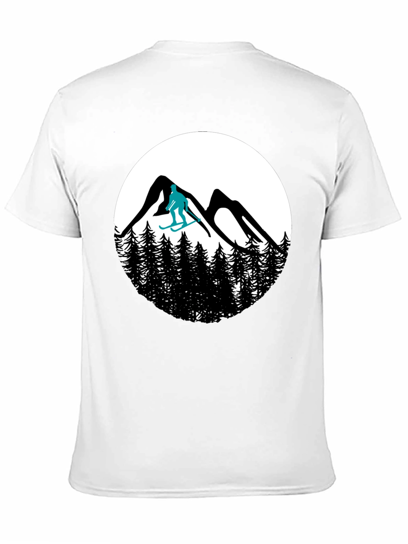 Ski Mountain T-Shirt - Black Graphic Tee