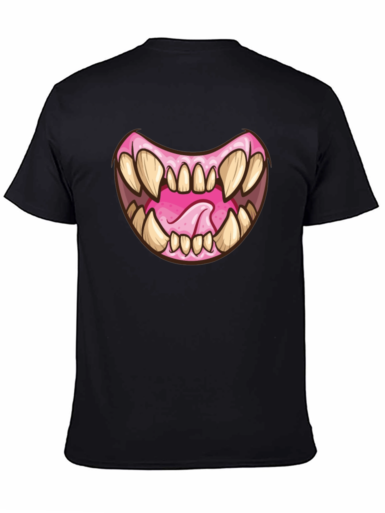 Monster Mouth Graphic Black T-Shirt