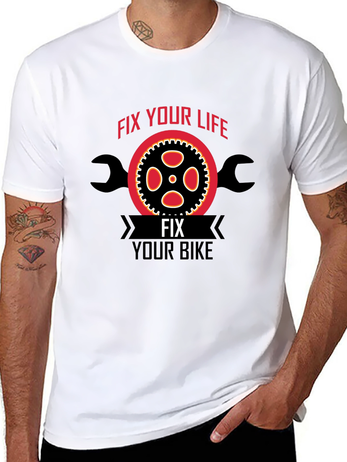 Fix Your Life Bike Graphic T-Shirt