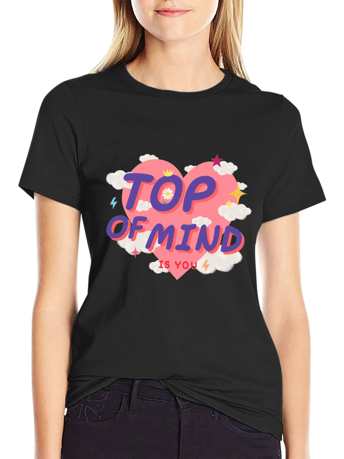 Top of Mind Tee - Heart Cloud Design