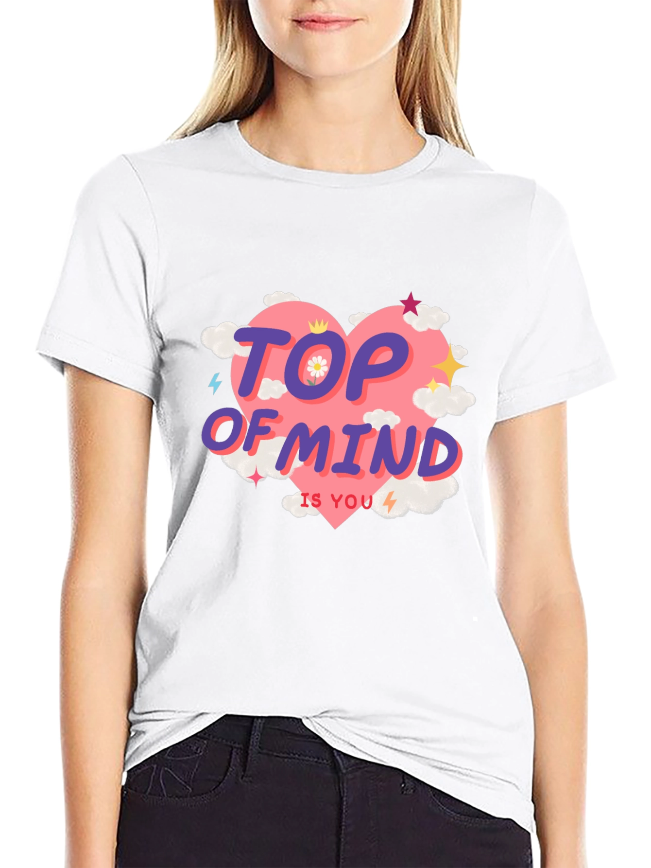 Top of Mind Tee - Heart Cloud Design