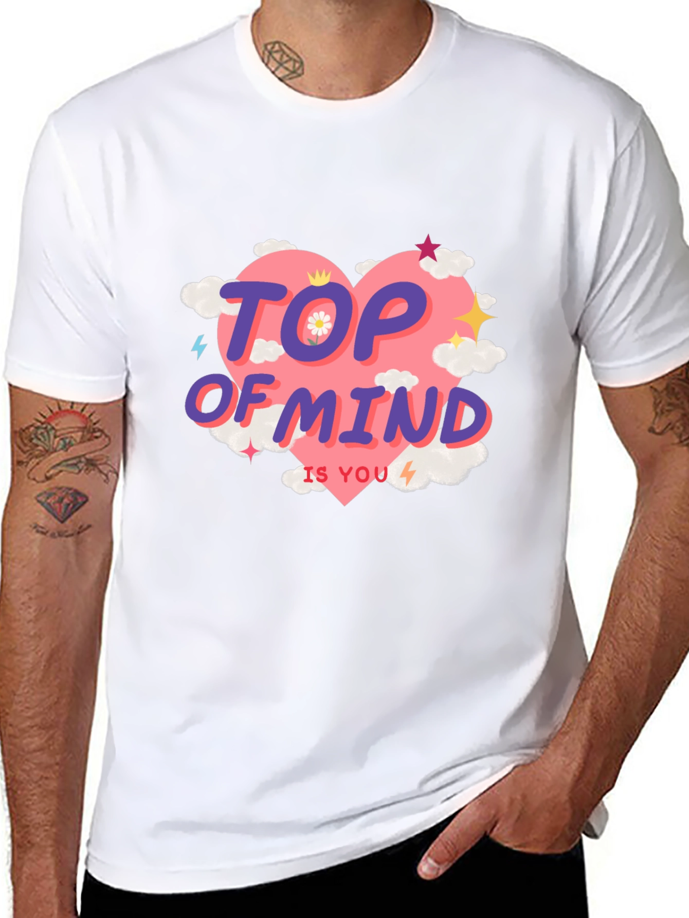 Top of Mind Tee - Heart Cloud Design