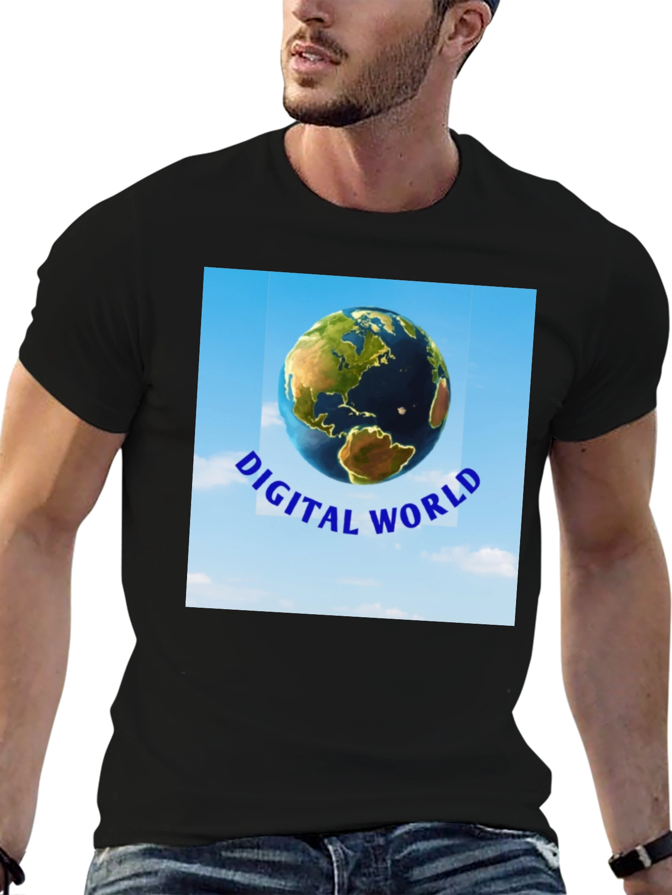 Digital World T-Shirt - Earth Graphic Tee
