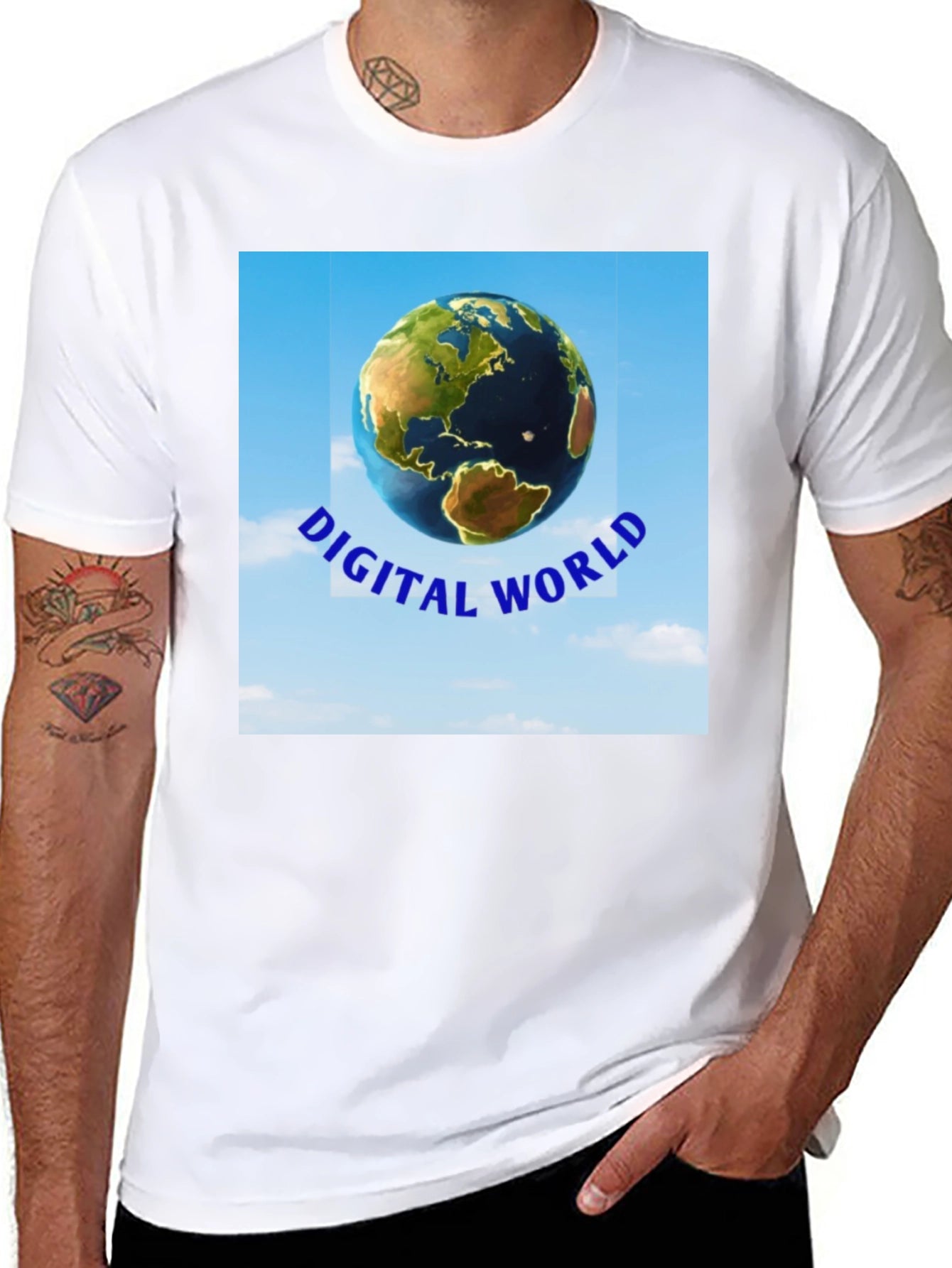 Digital World T-Shirt - Earth Graphic Tee