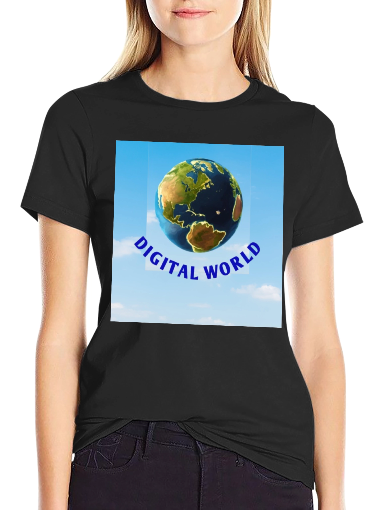 Digital World T-Shirt - Earth Graphic Tee