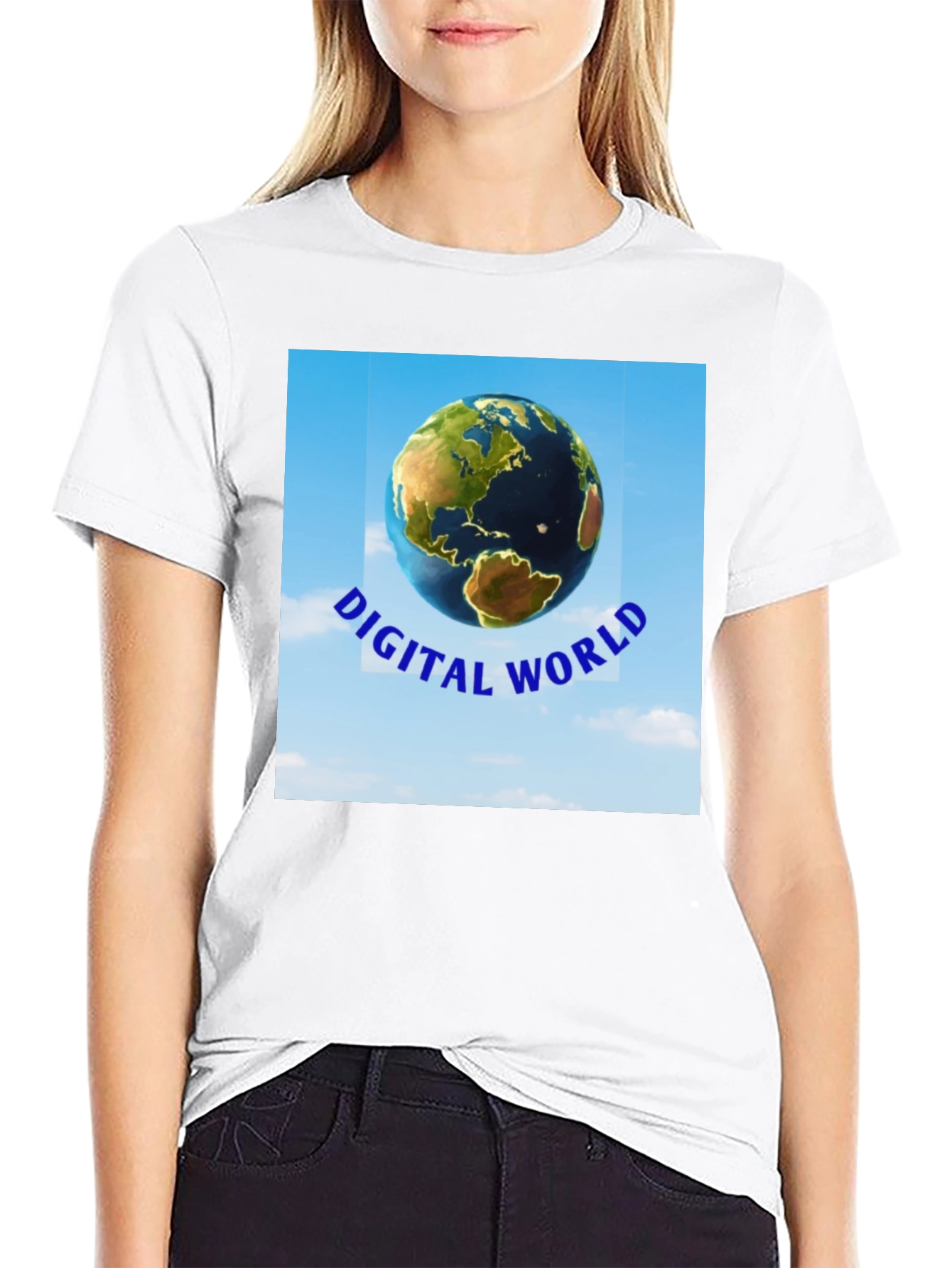 Digital World T-Shirt - Earth Graphic Tee