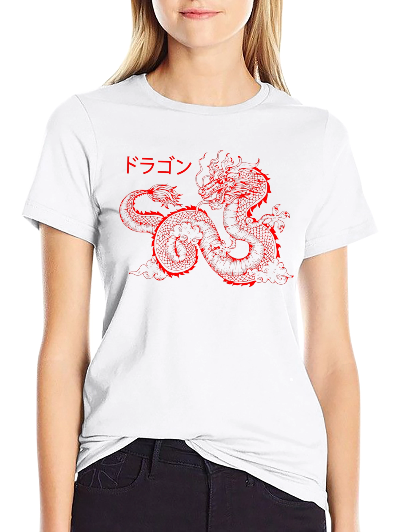Red Dragon Graphic Print T-Shirt