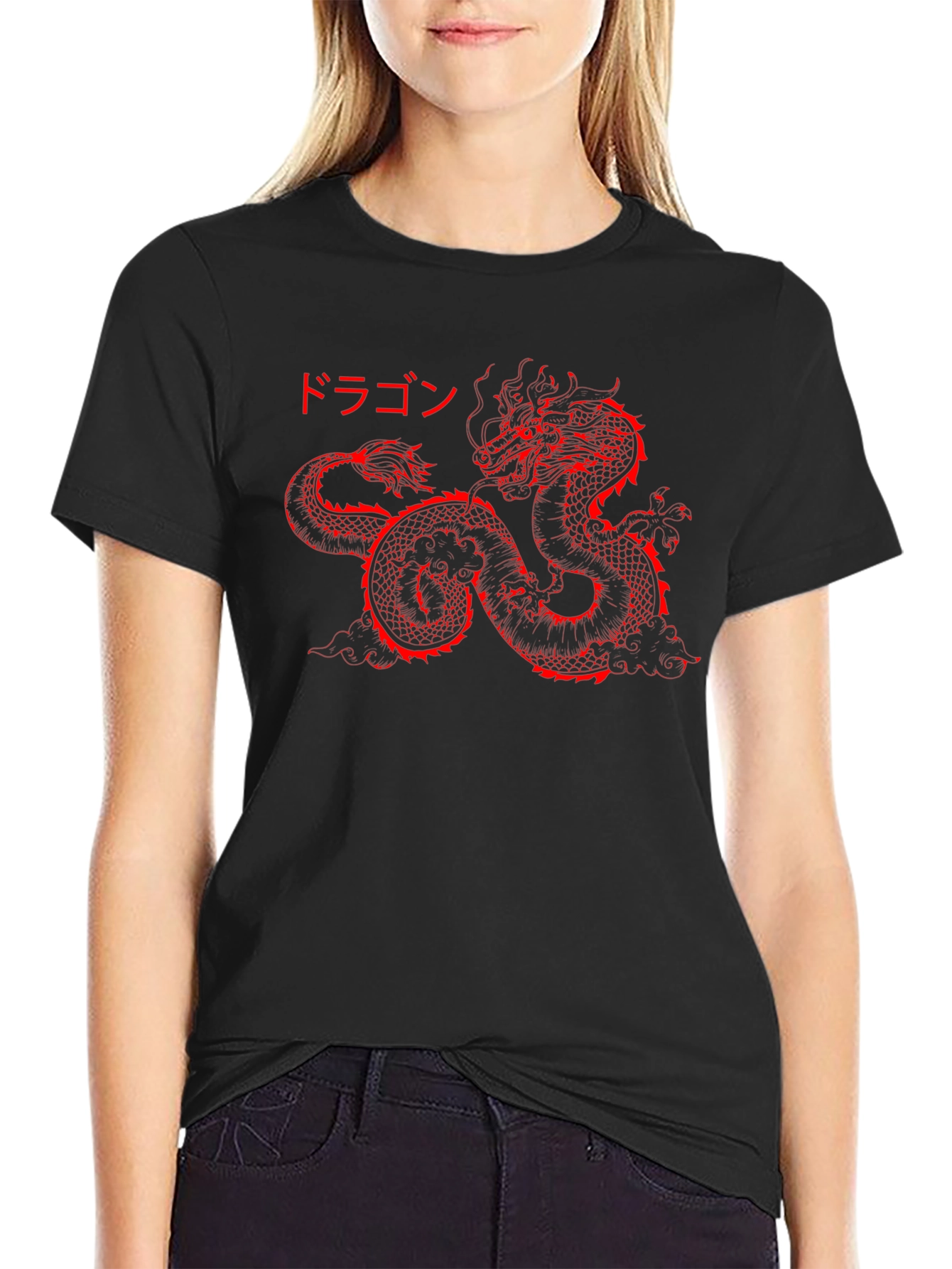 Red Dragon Graphic Print T-Shirt