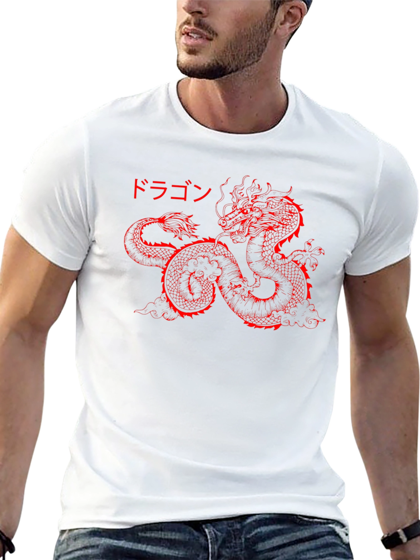 Red Dragon Graphic Print T-Shirt