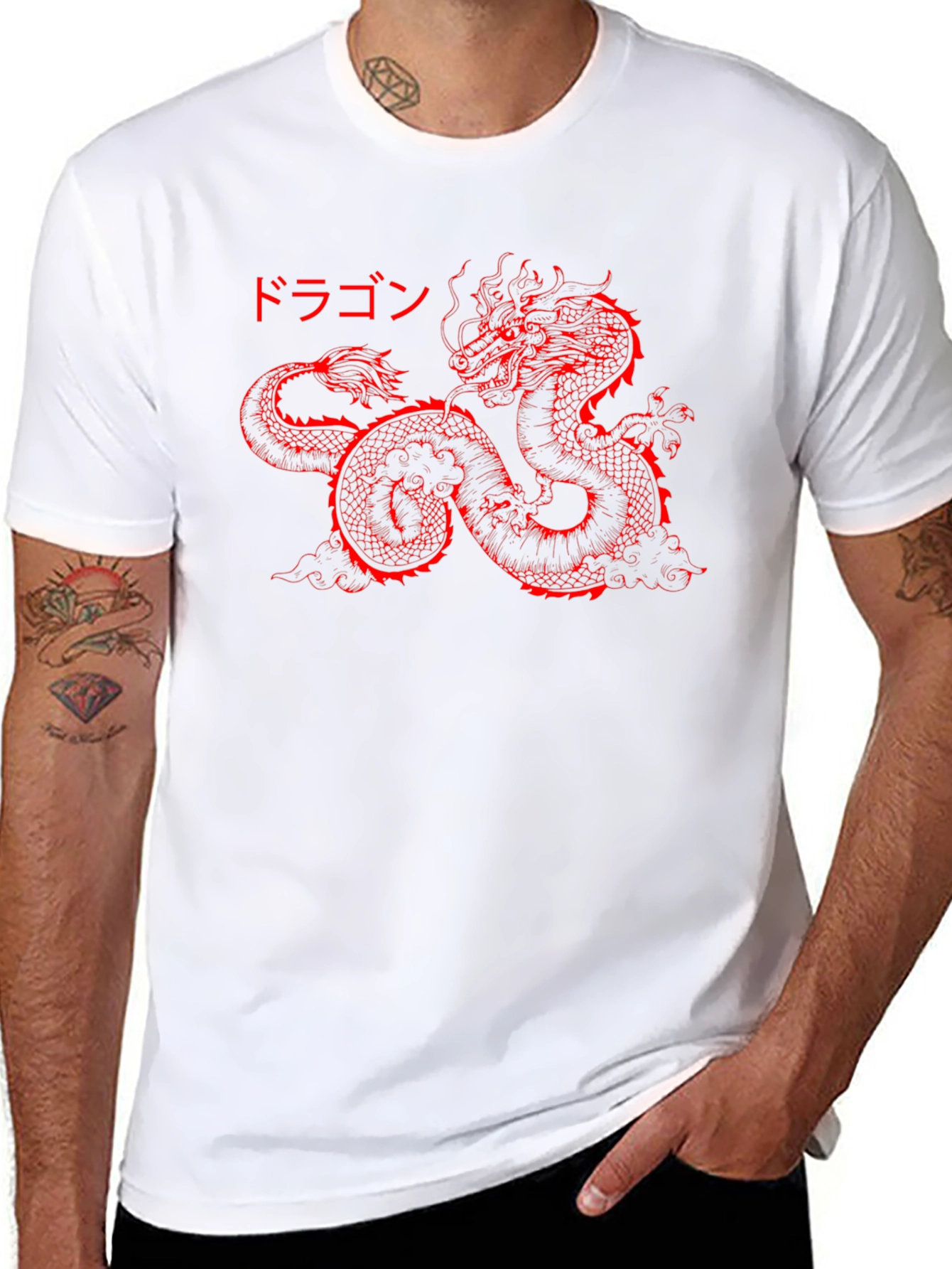 Red Dragon Graphic Print T-Shirt