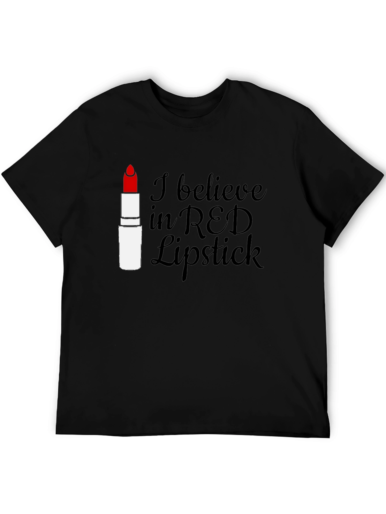 Red Lipstick Believer Tee - Stylish Graphic T-Shirt