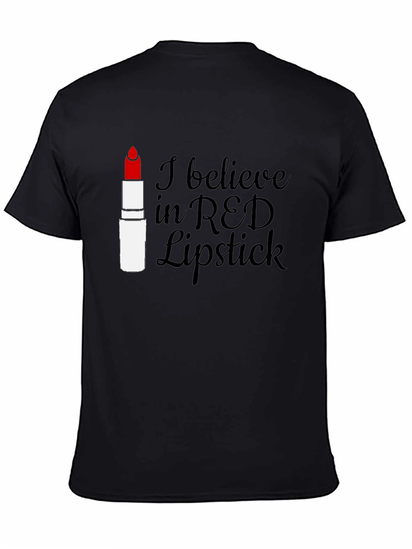 Red Lipstick Believer Tee - Stylish Graphic T-Shirt