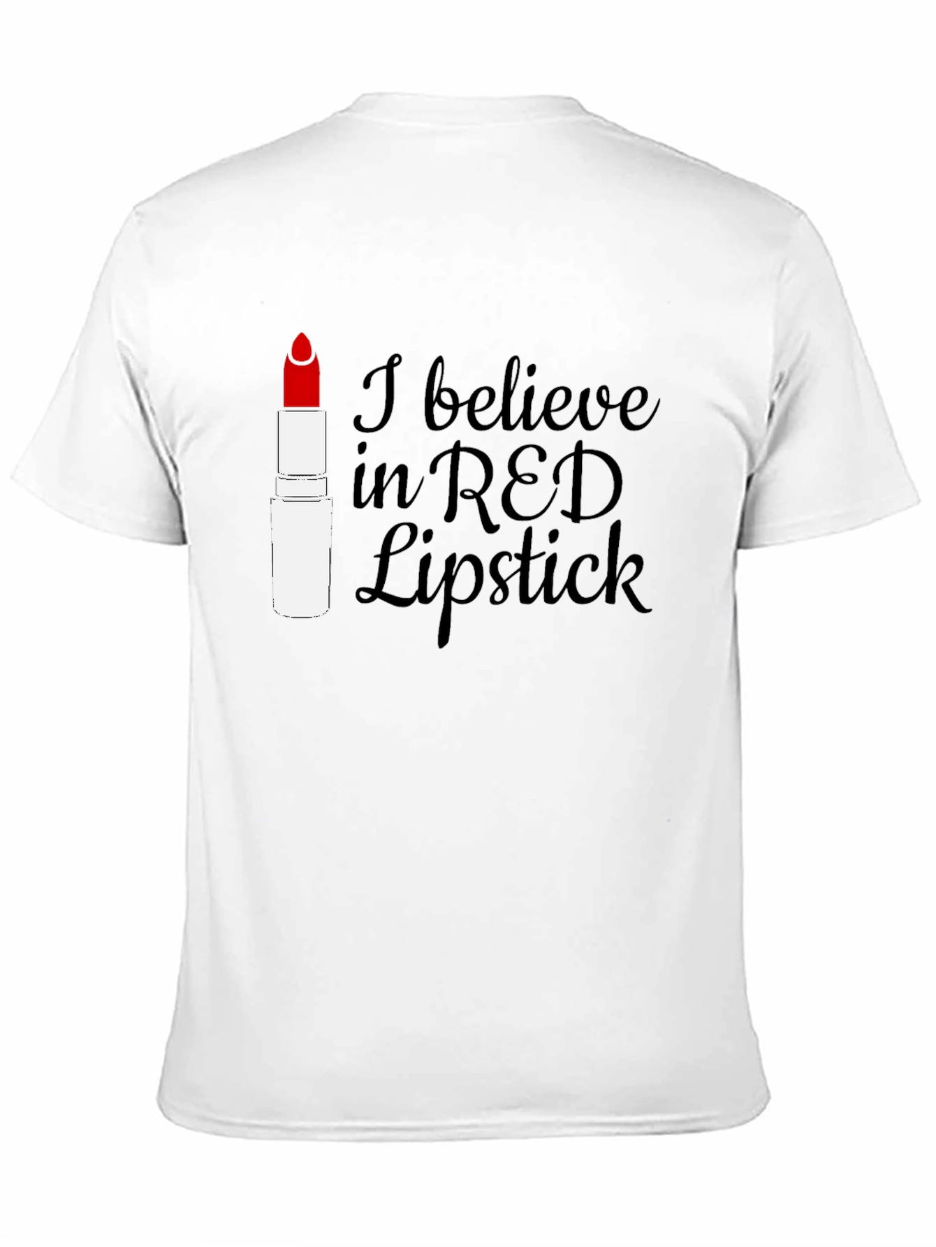 Red Lipstick Believer Tee - Stylish Graphic T-Shirt
