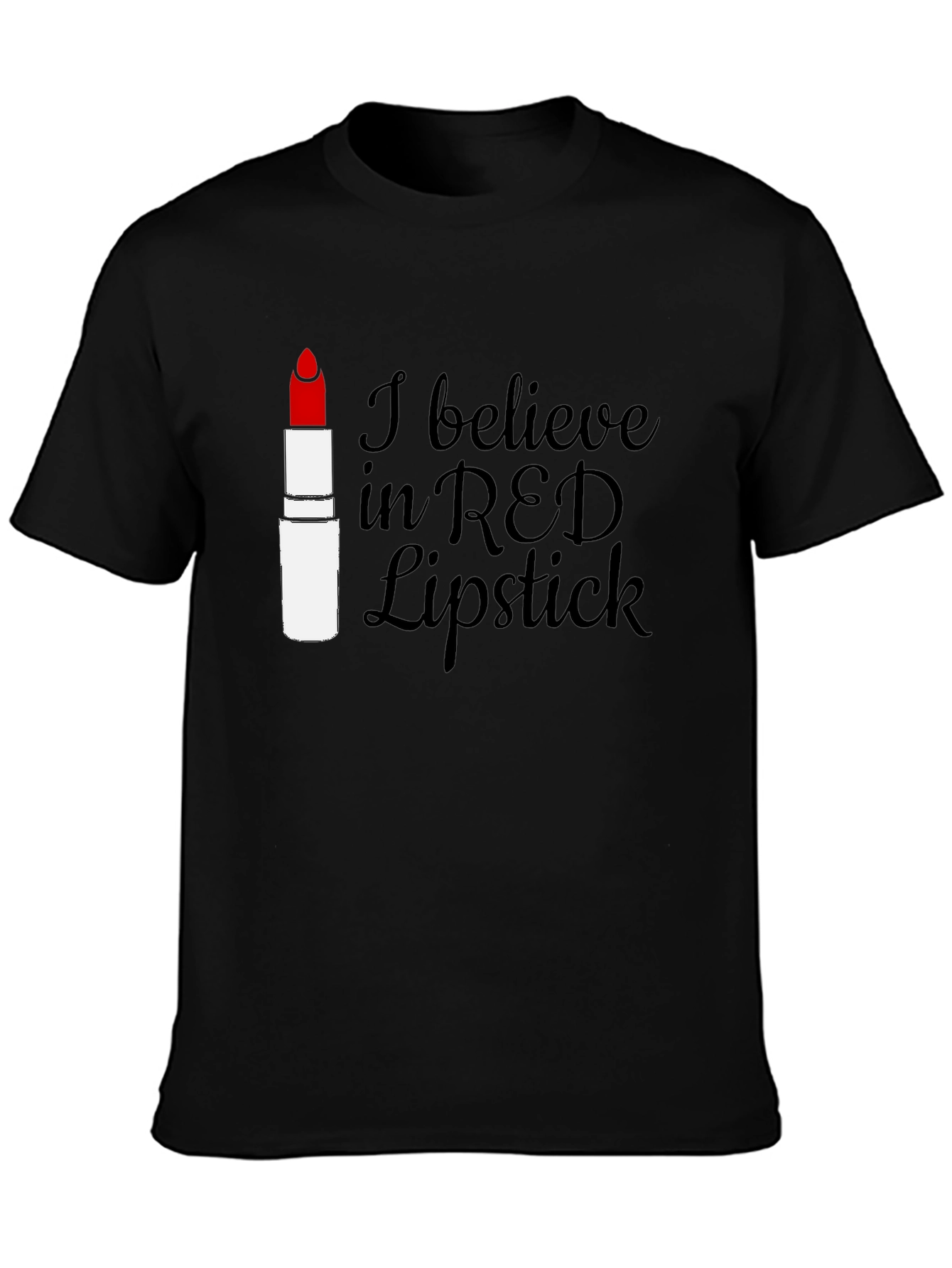 Red Lipstick Believer Tee - Stylish Graphic T-Shirt