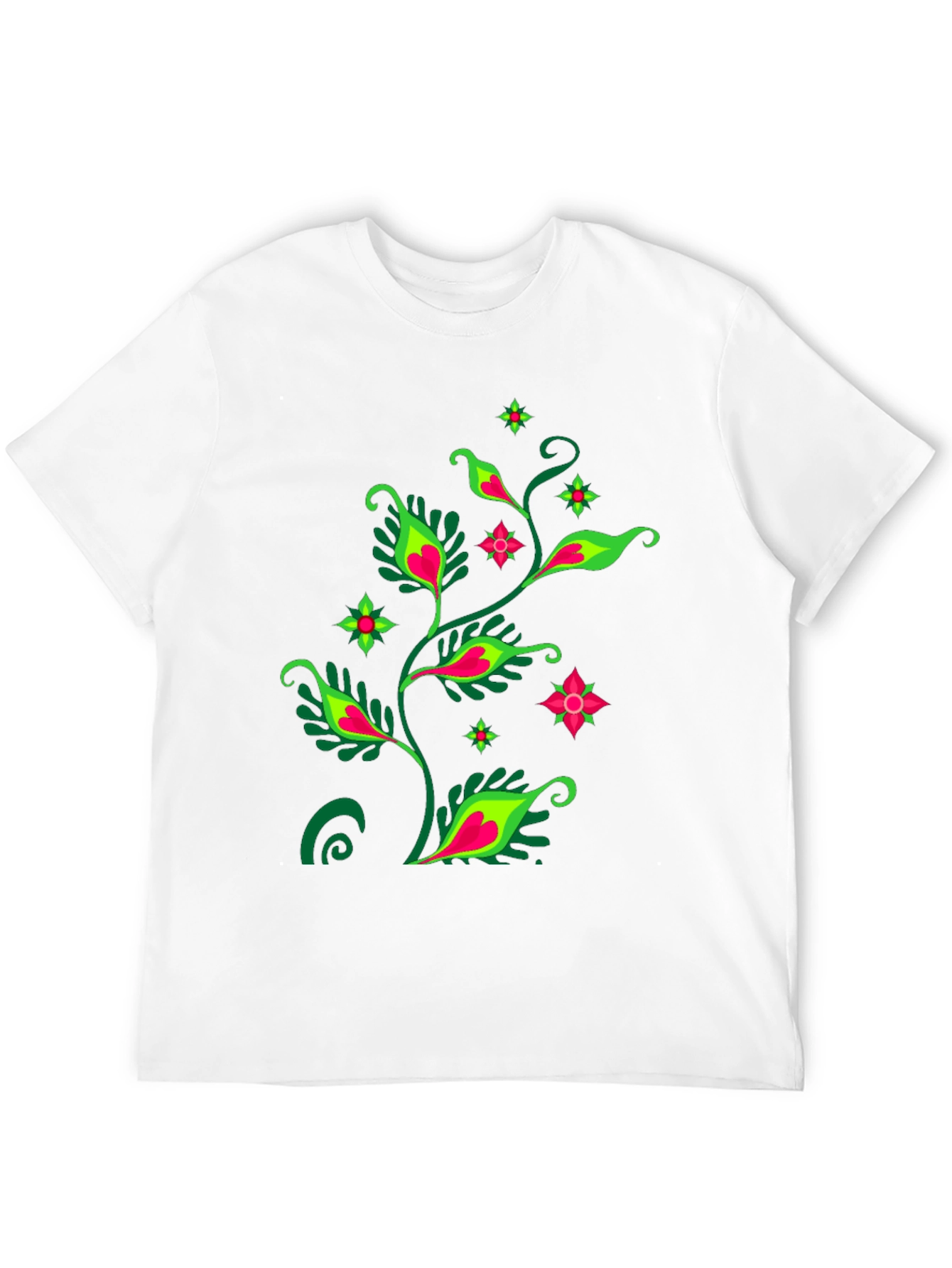 Floral Print Black T-Shirt - Stylish Casual Wear