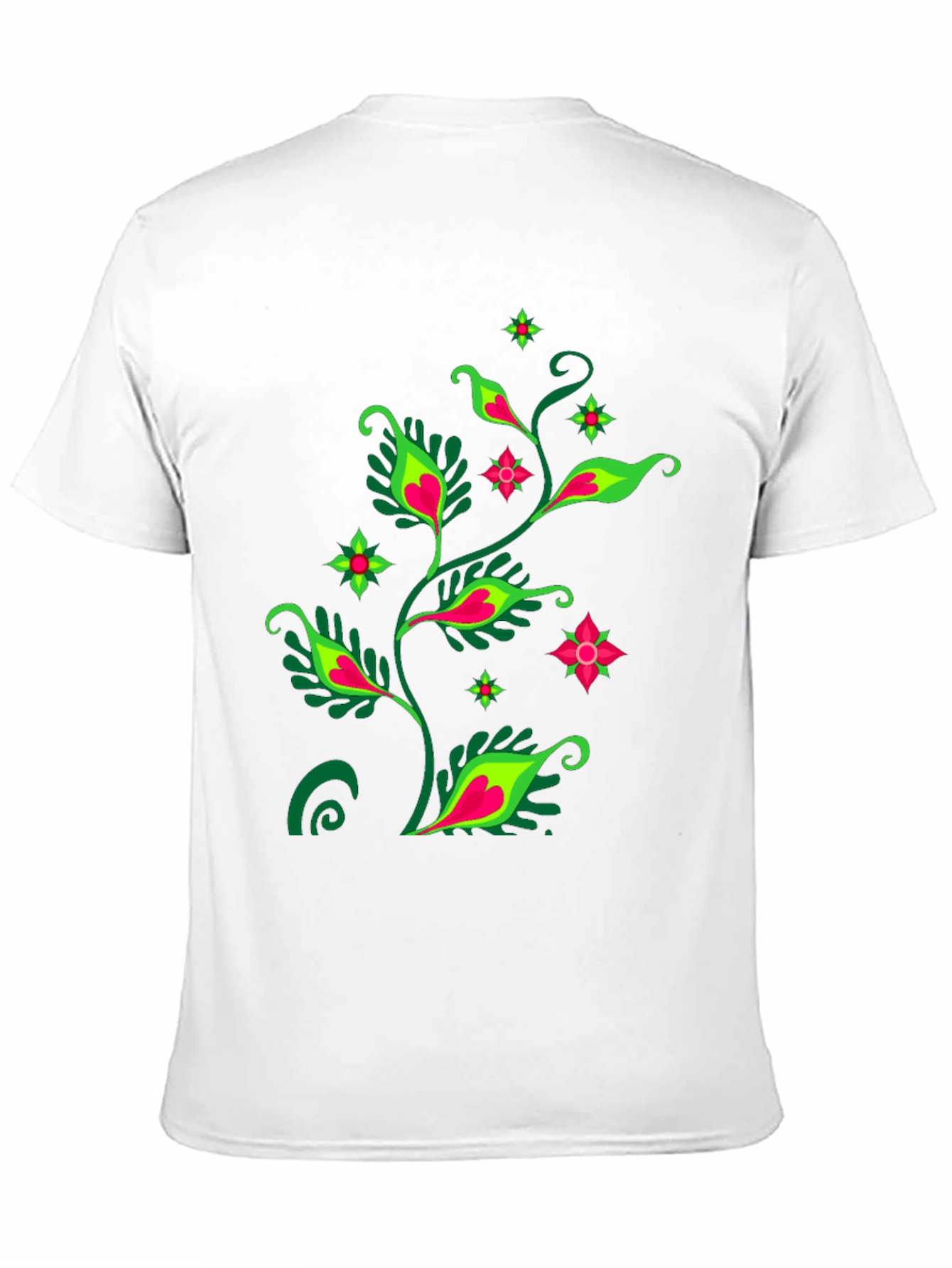 Floral Print Black T-Shirt - Stylish Casual Wear